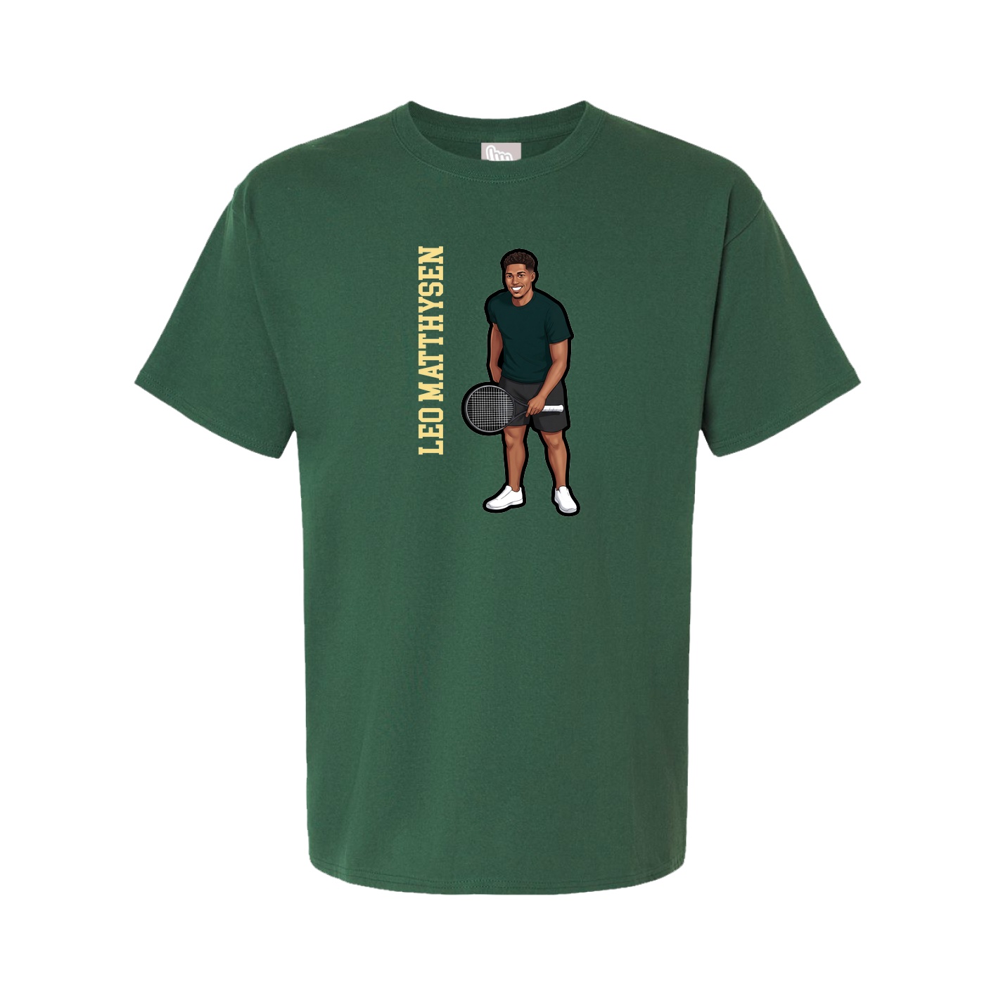 Tee — Name Vertical in Green