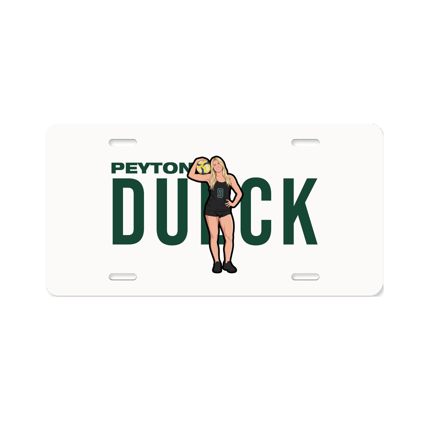 License Plate — Player Name in Classic
