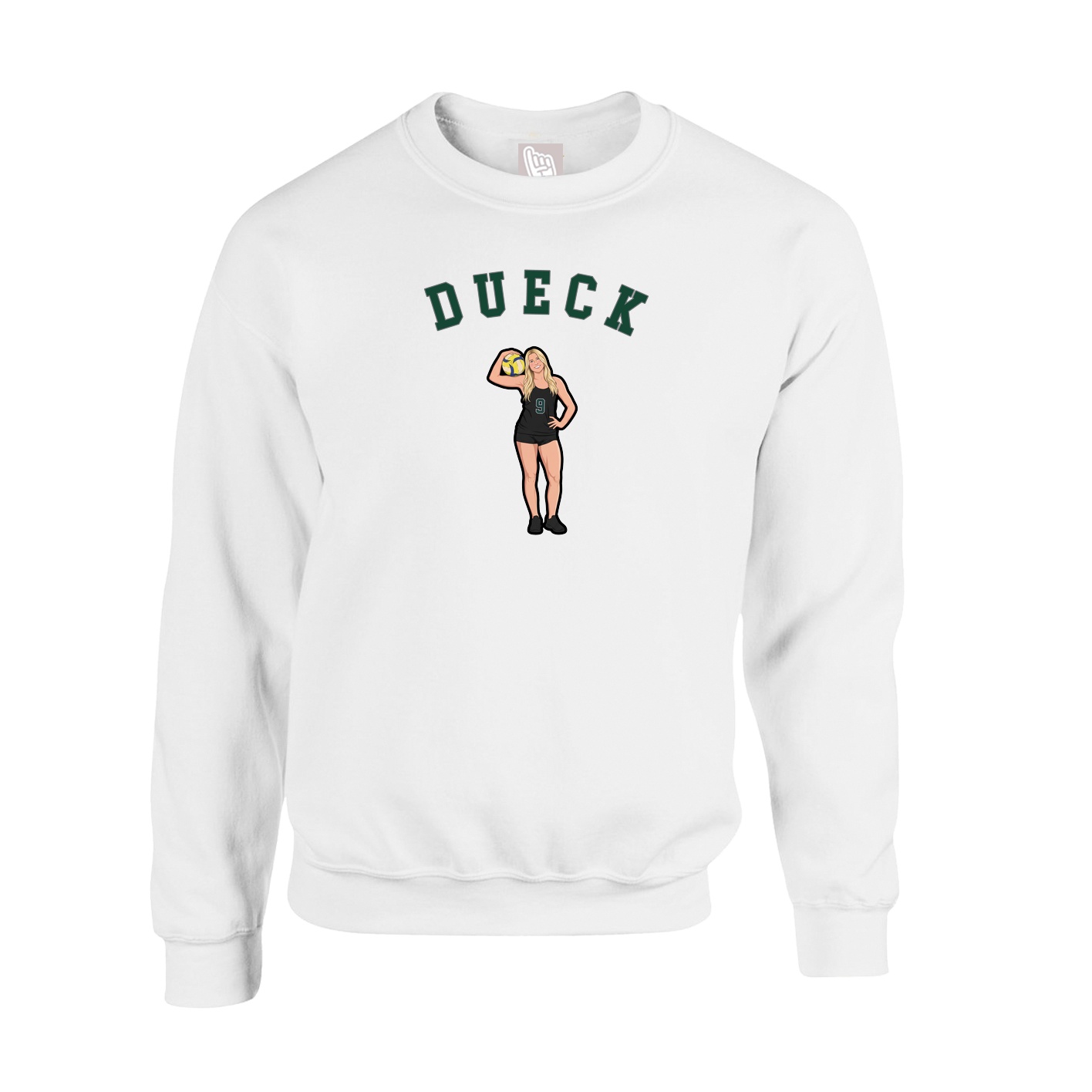 Fleece Crew — Shirsey Arch in White