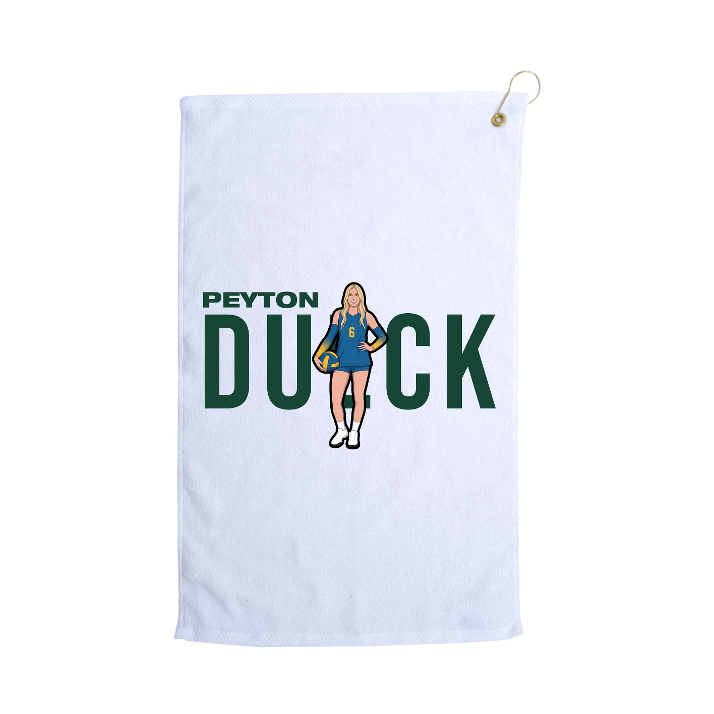 Golf Towel — Player Name in White