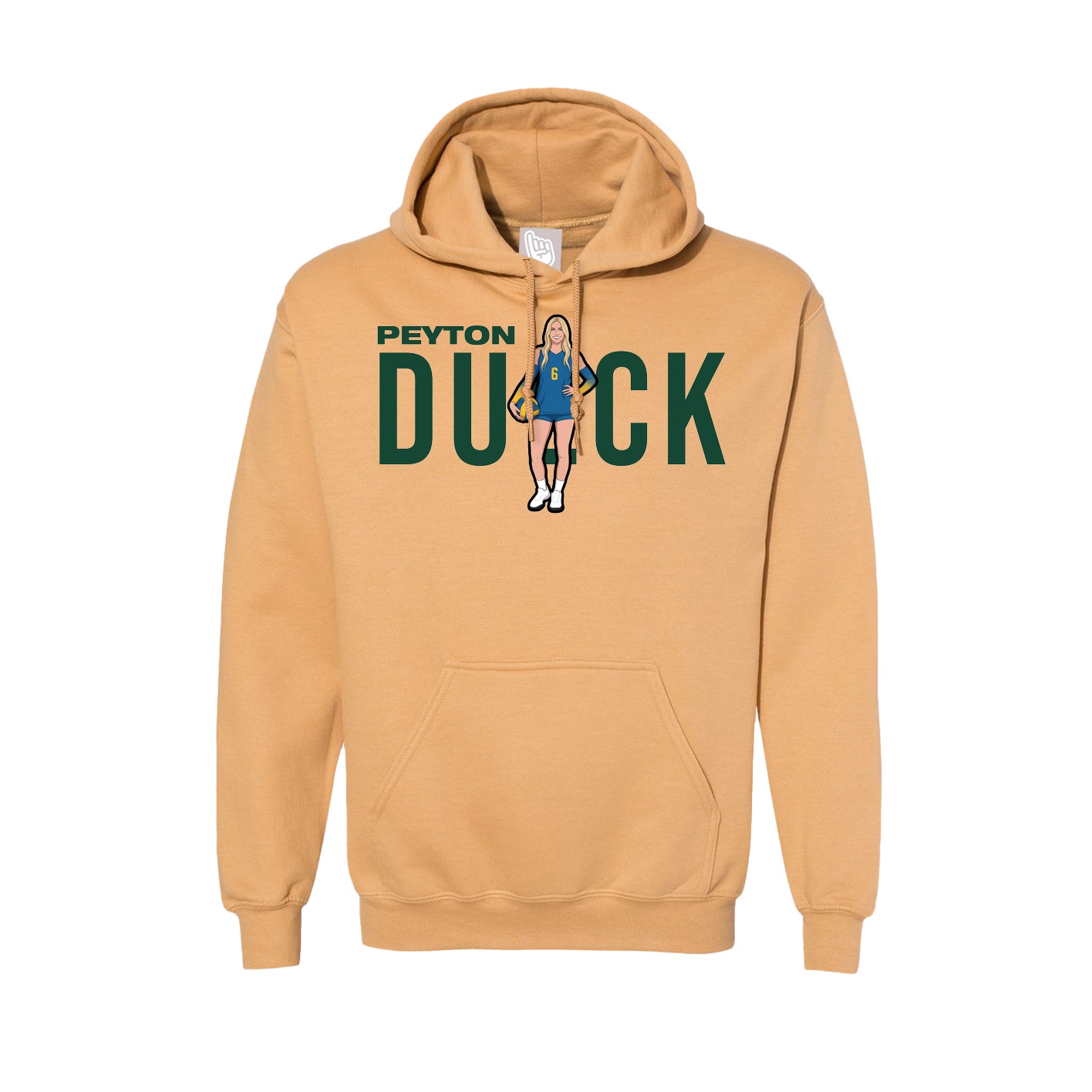Hoodie — Player Name in Vegas Gold