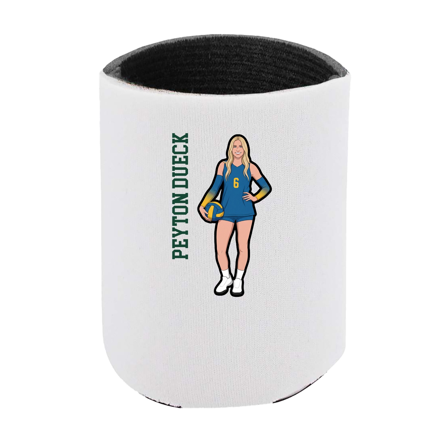 Can Holder — Name Vertical in White