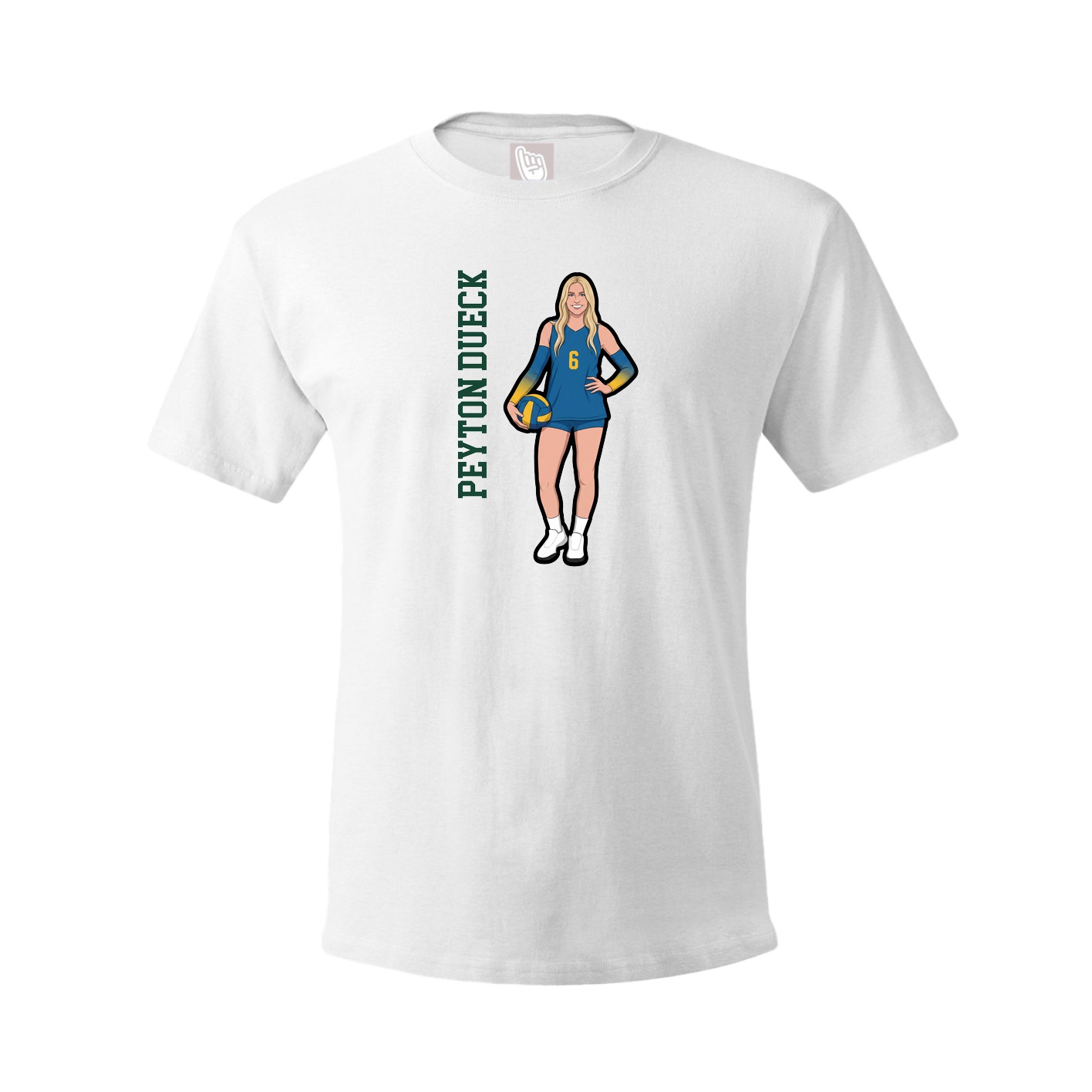 Tee — Name Vertical in White