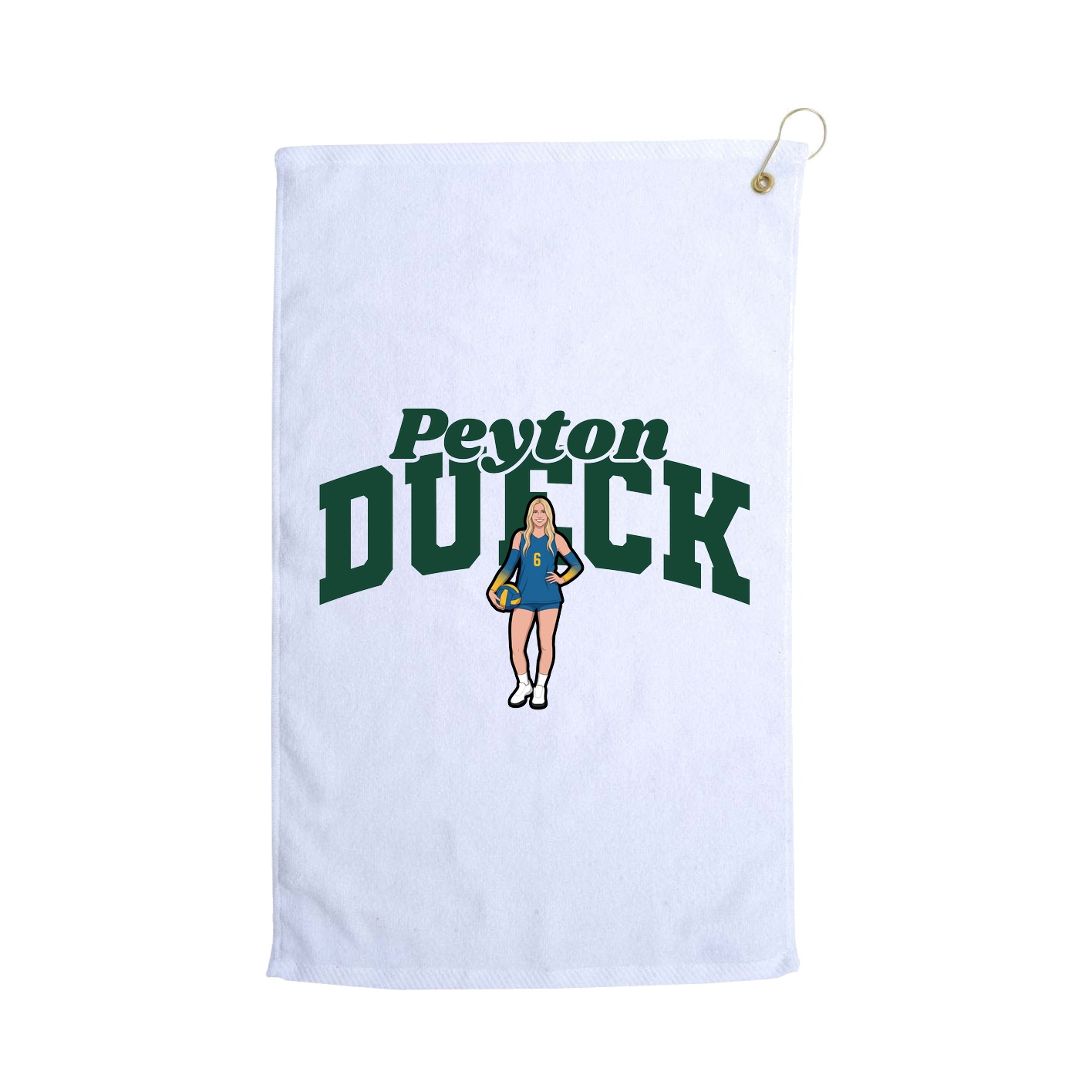 Golf Towel — Signature Arch in White