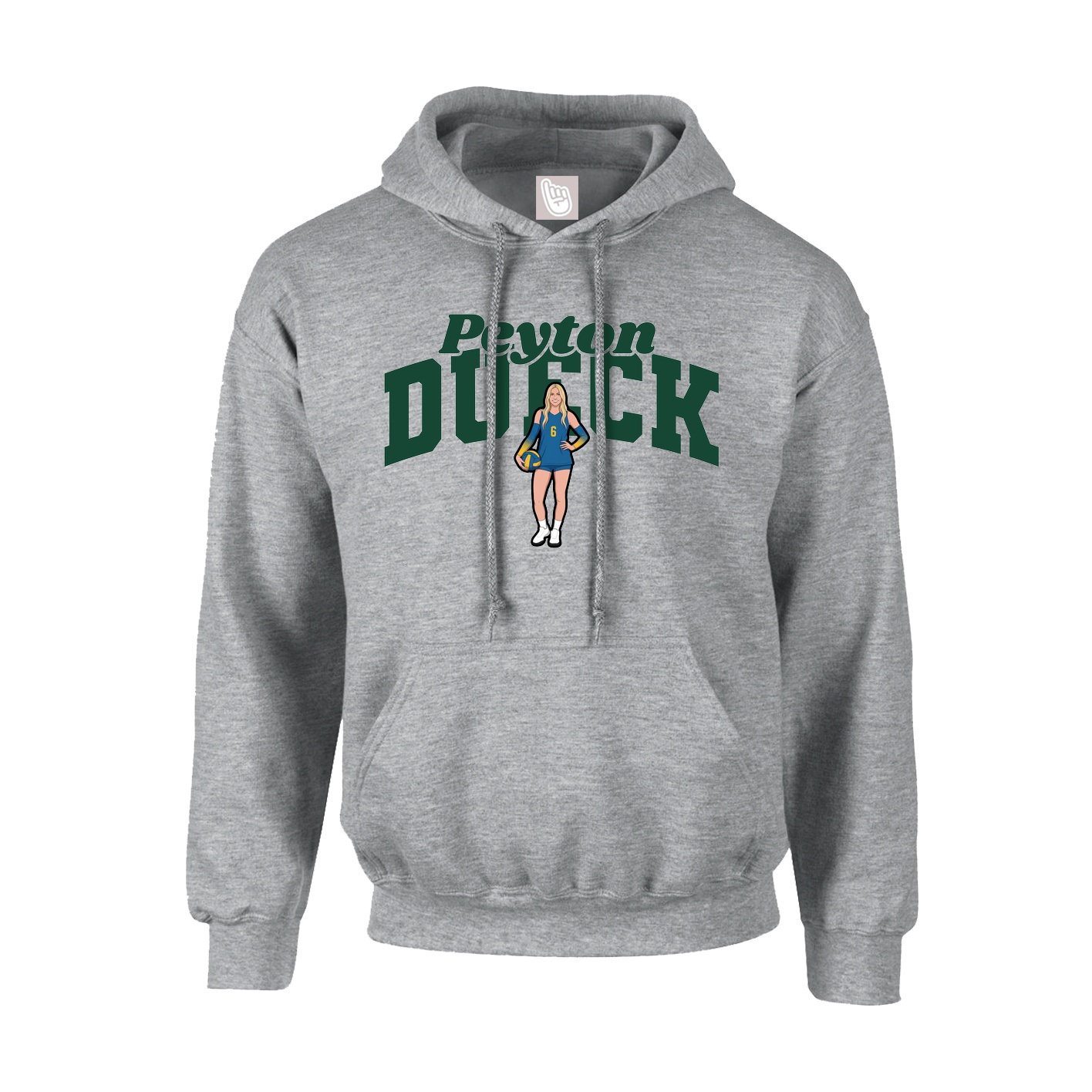 Youth Hoodie — Signature Arch in Grey