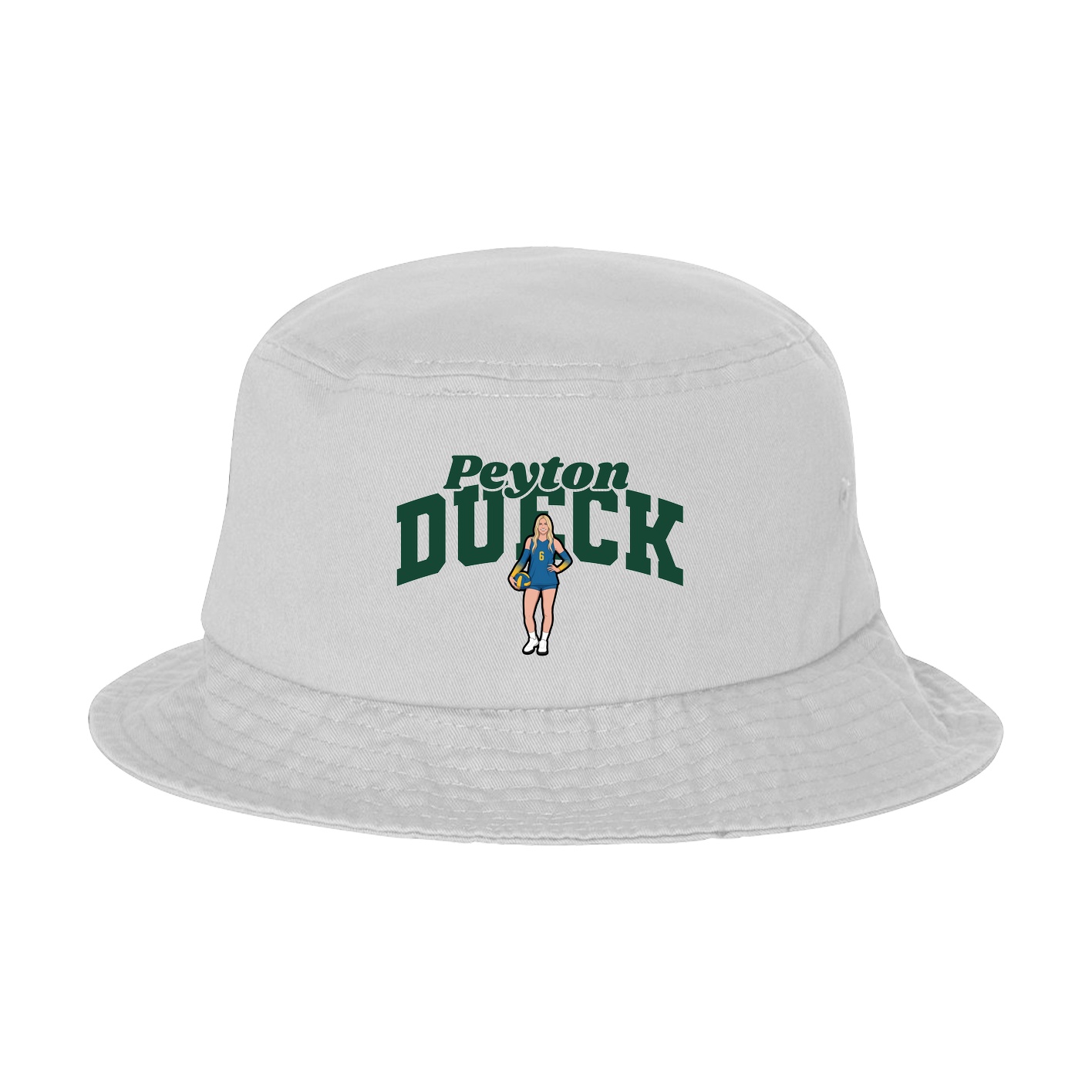 Bucket Cap — Signature Arch in White