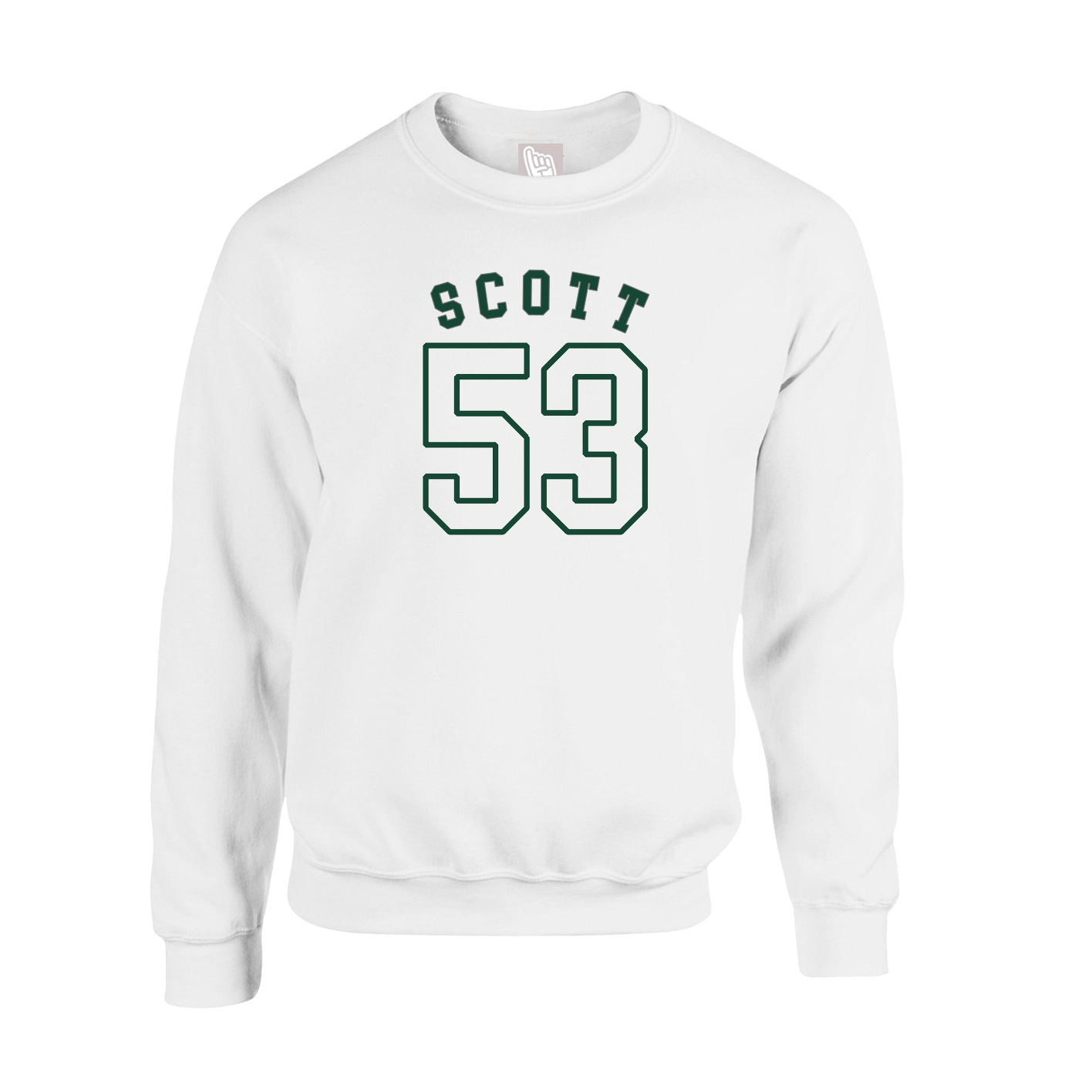 Fleece Crew — Shirsey Arch in White