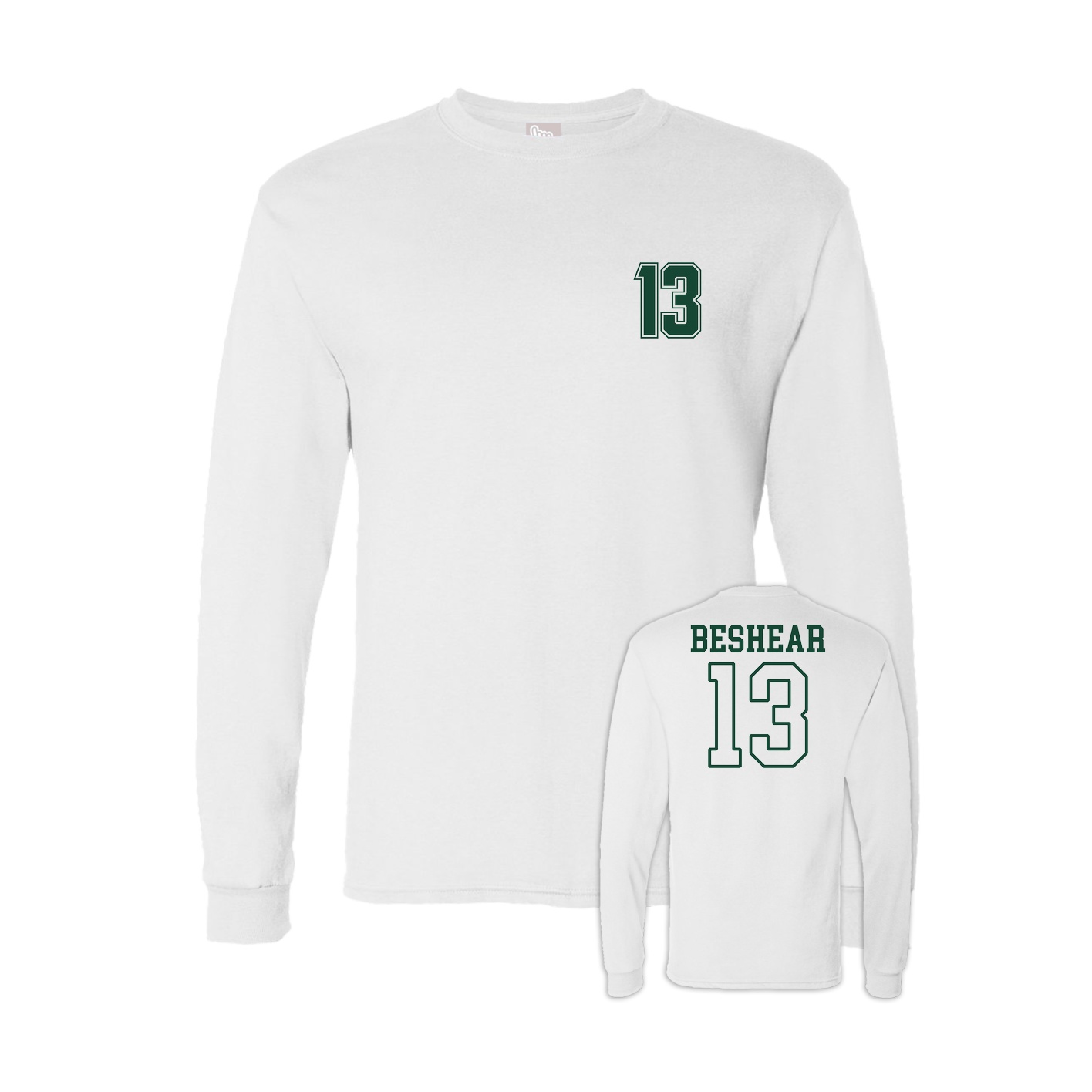 Long Sleeve Tee — Chest Back in White