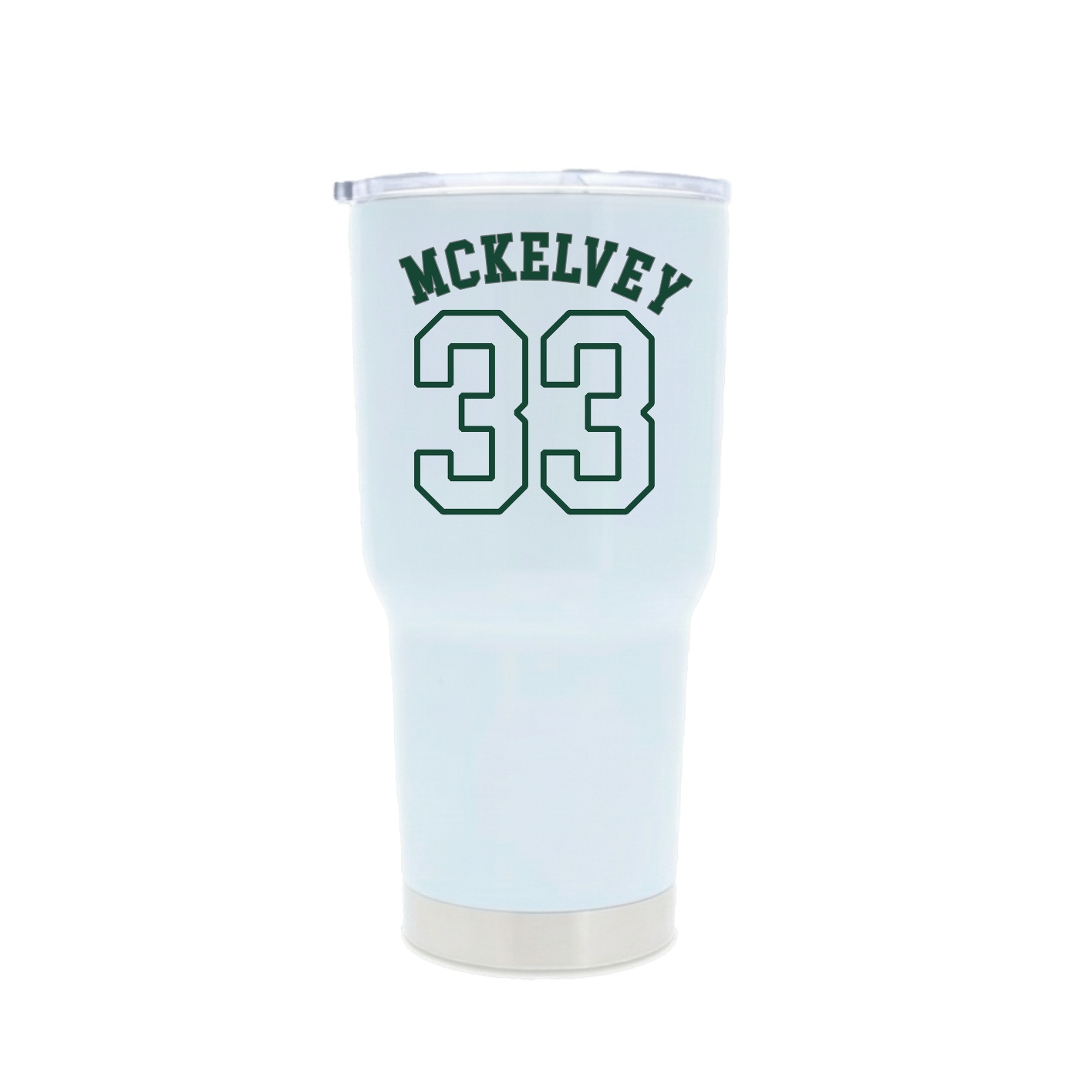 30oz Stainless Steel Tumbler — Shirsey Arch in White