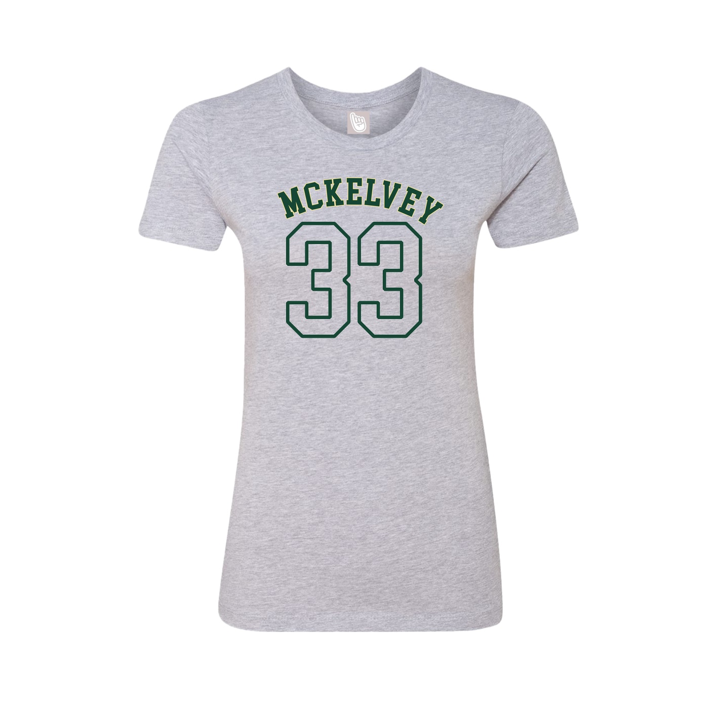 Fitted Women's Tee — Shirsey Arch in Grey