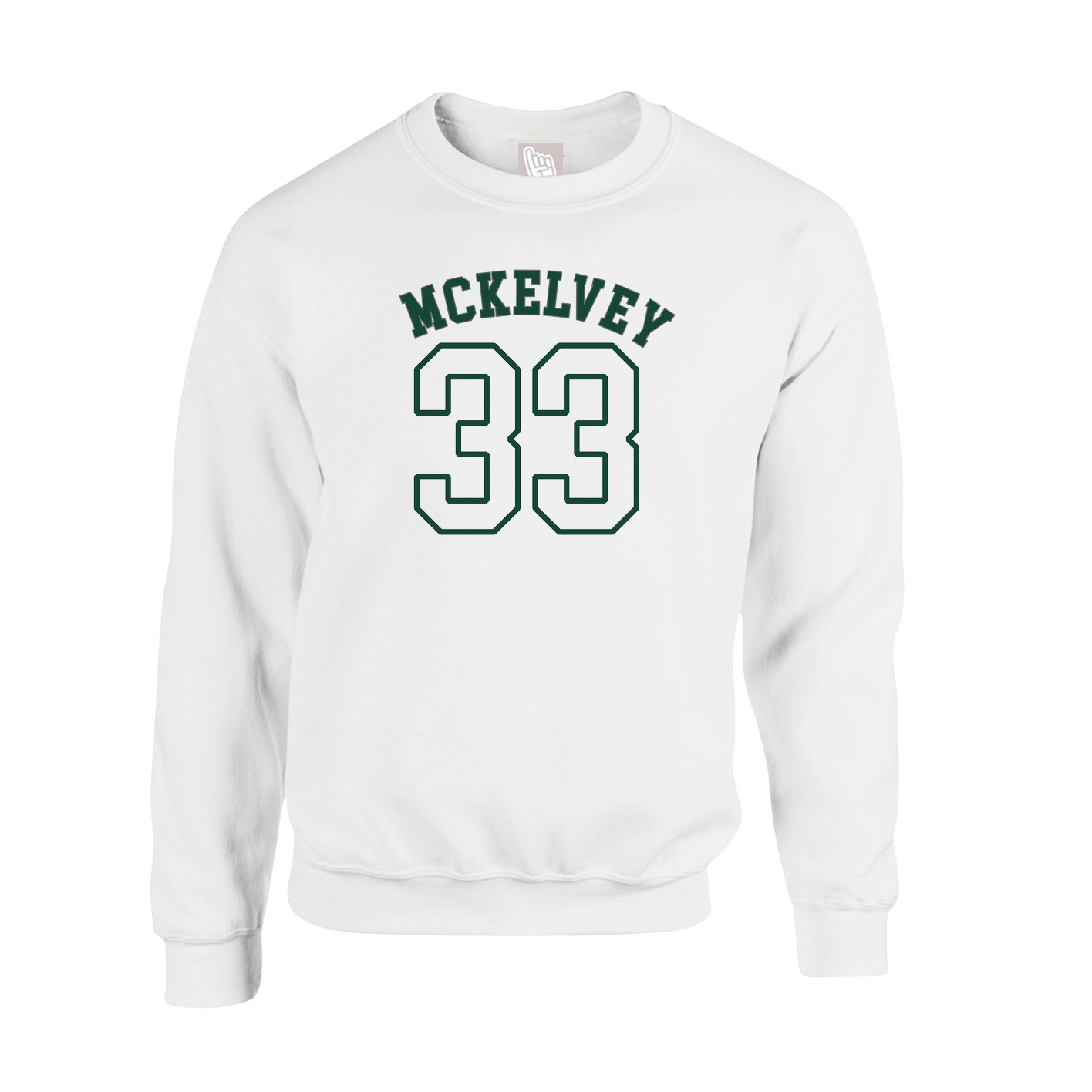 Fleece Crew — Shirsey Arch in White
