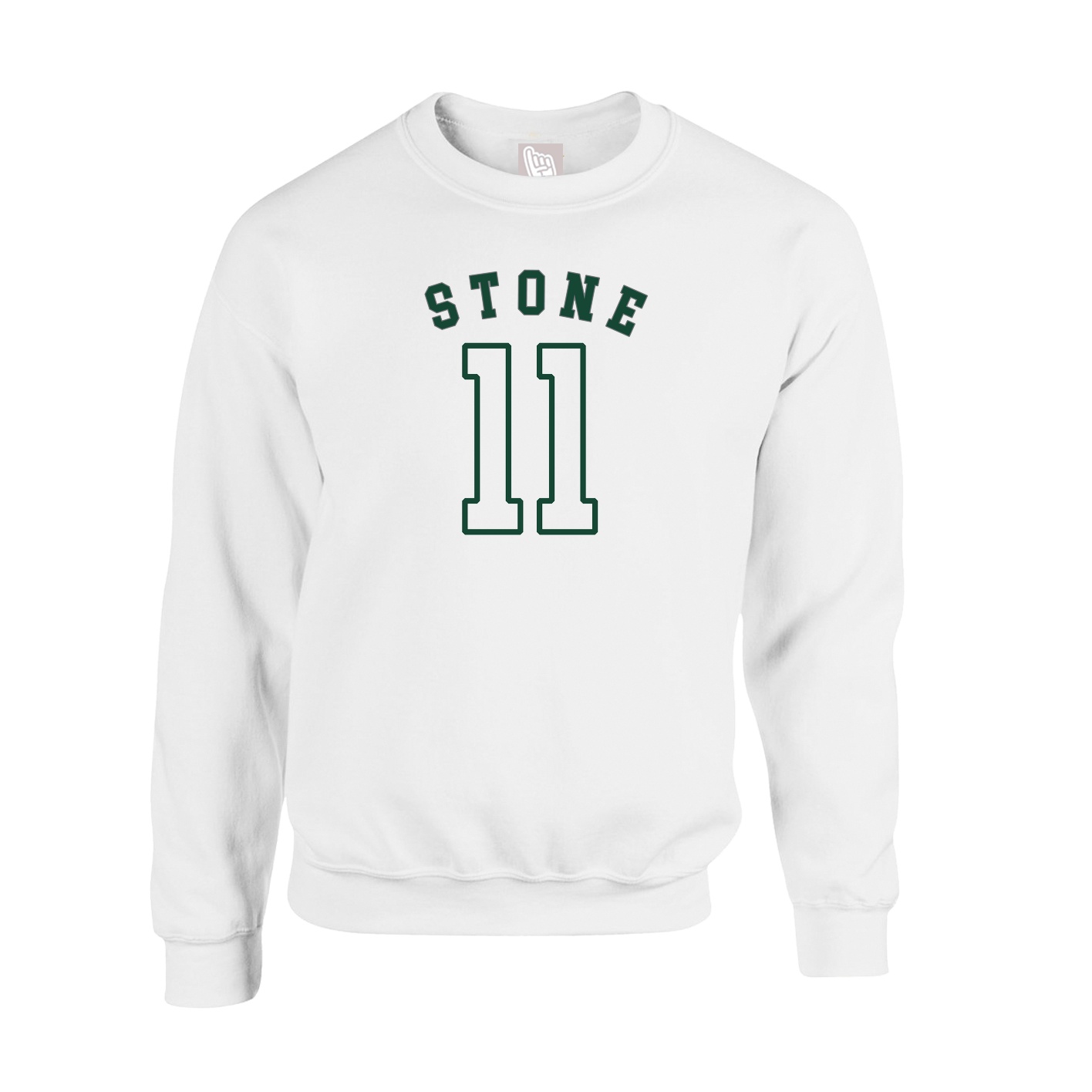Fleece Crew — Shirsey Arch in White