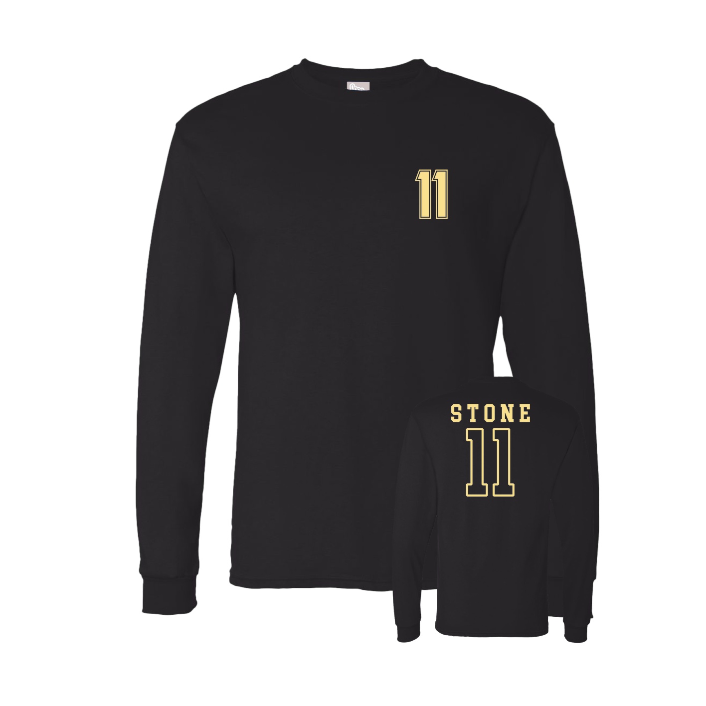 Long Sleeve Tee — Chest Back in Black