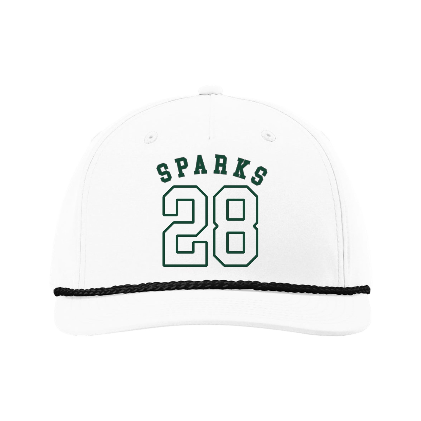 Five-Panel Classic Rope Cap — Shirsey Arch in White
