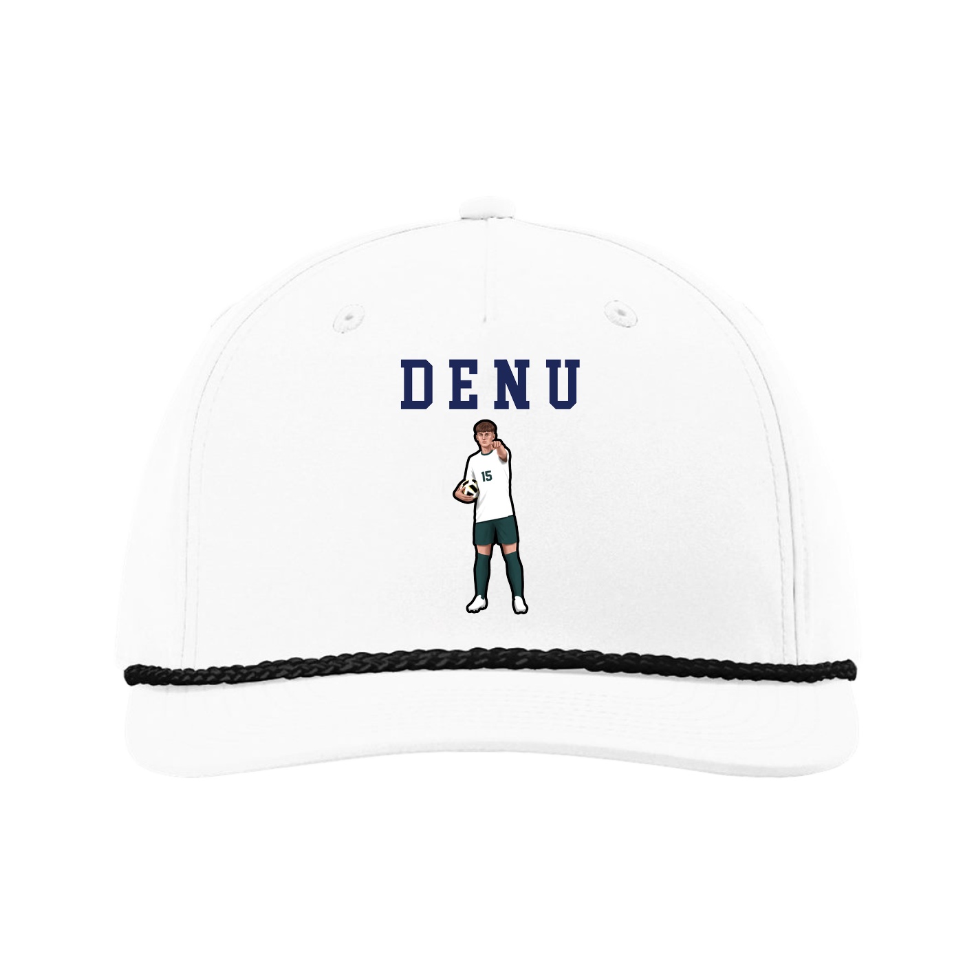 Five-Panel Classic Rope Cap — Shirsey in White