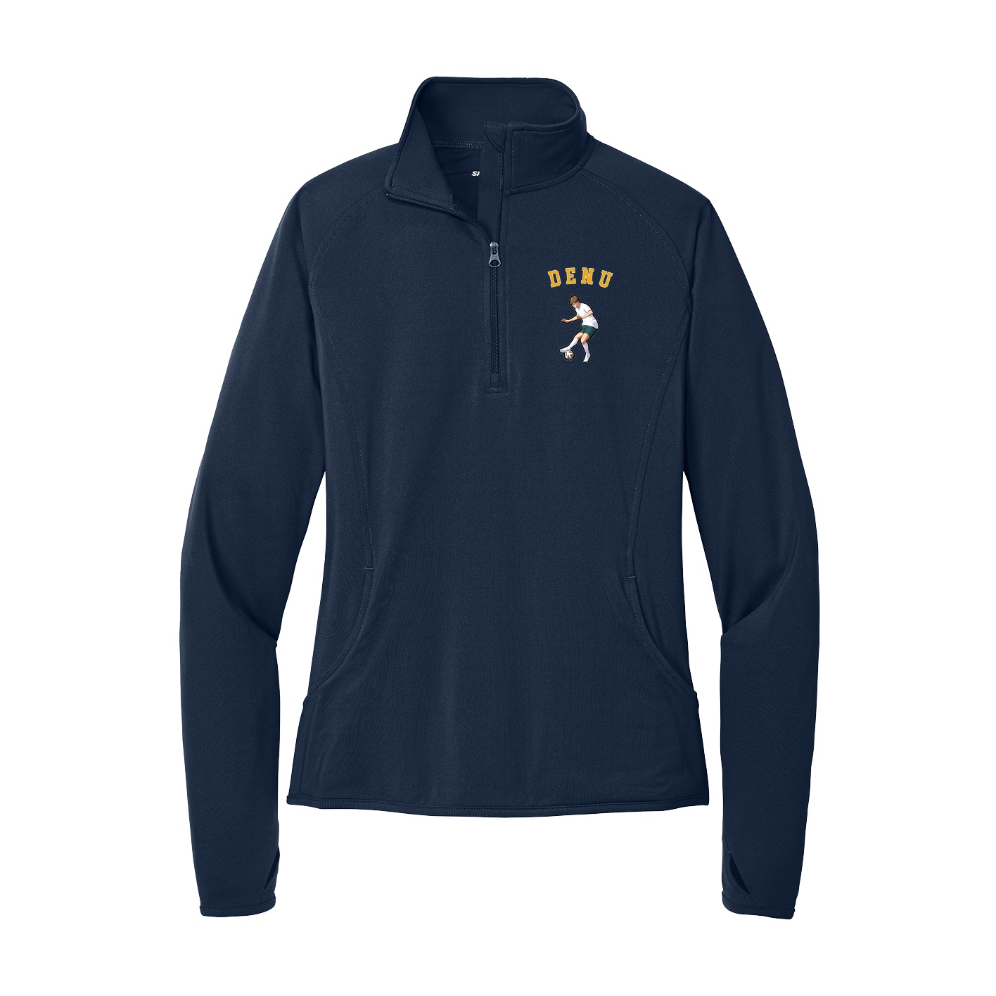 Women's Q-Zip Pullover — Shirsey Arch in Navy