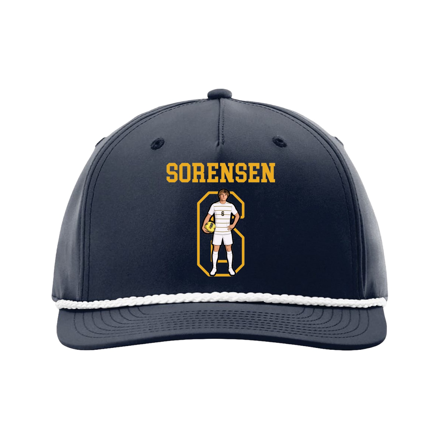 Five-Panel Classic Rope Cap — Shirsey in Navy