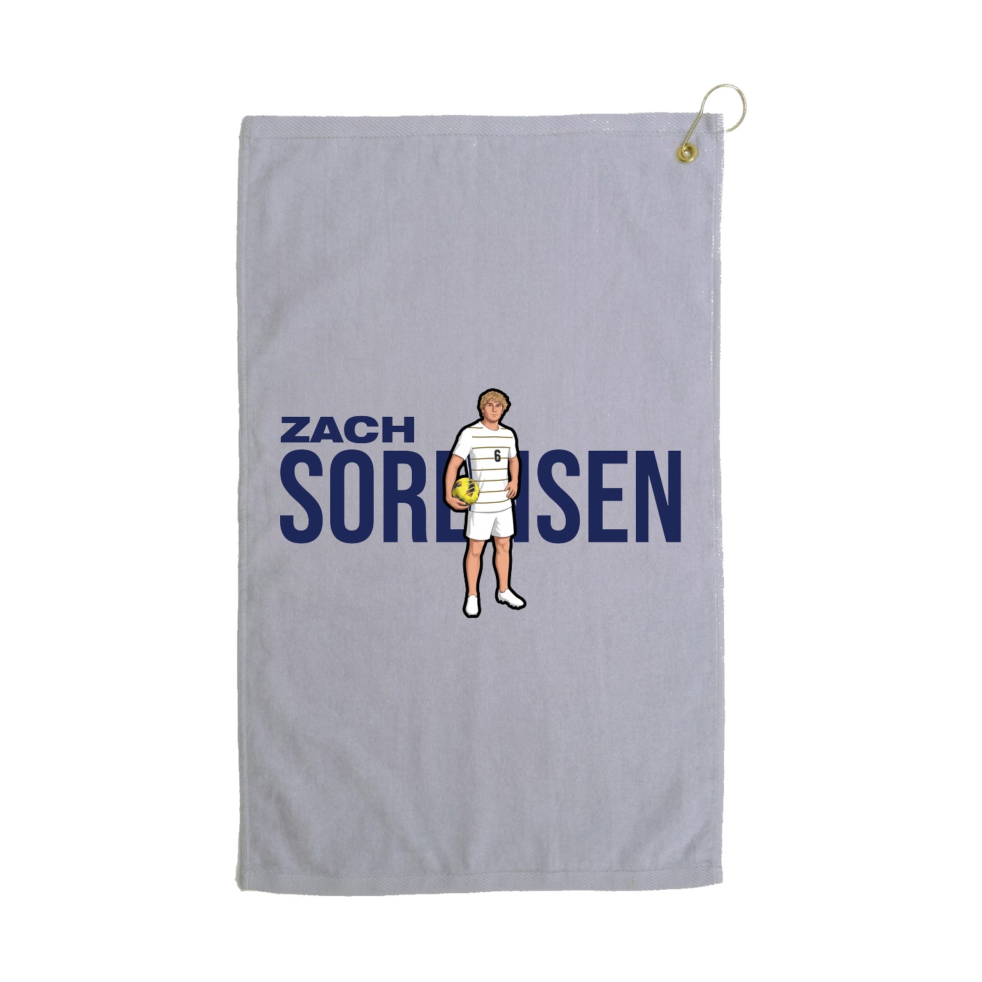 Golf Towel — Player Name in Grey