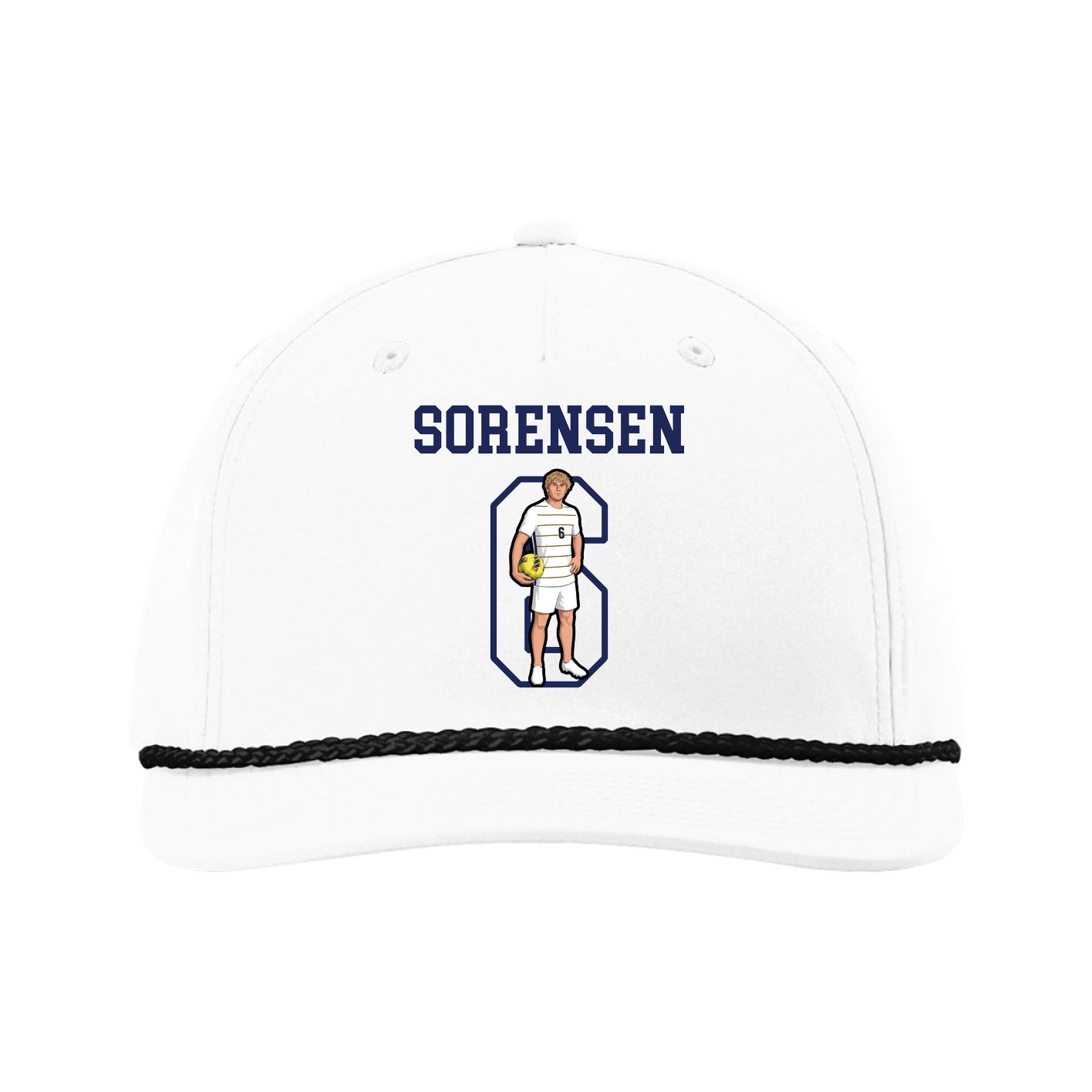 Five-Panel Classic Rope Cap — Shirsey in White