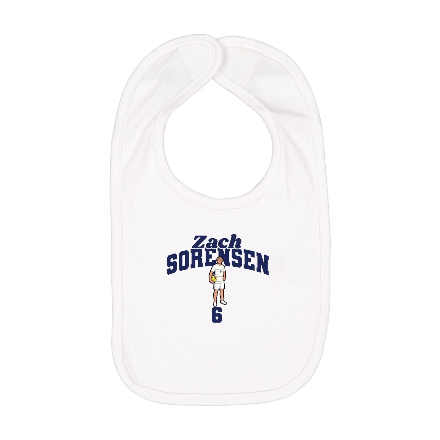 Infant Bib — Signature Arch in White