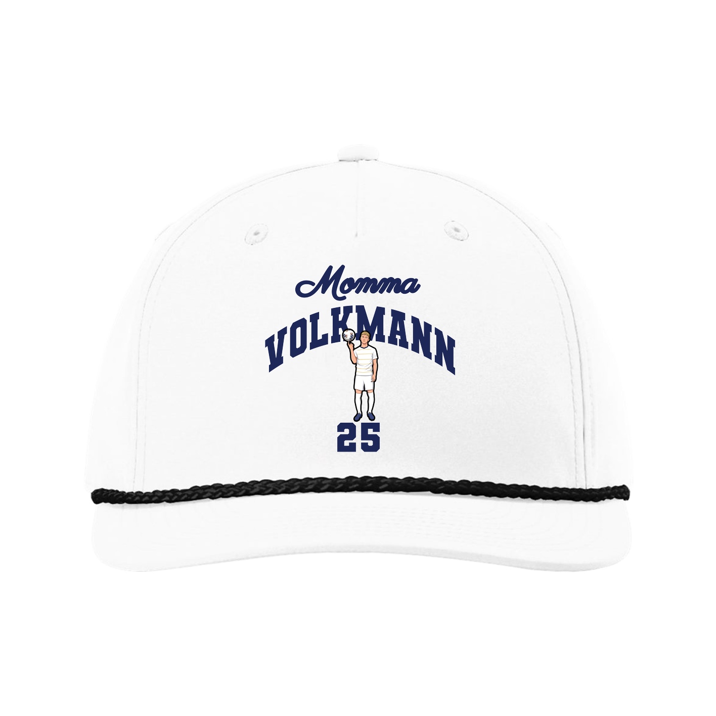 Five-Panel Classic Rope Cap — Mothers Day Arch in White