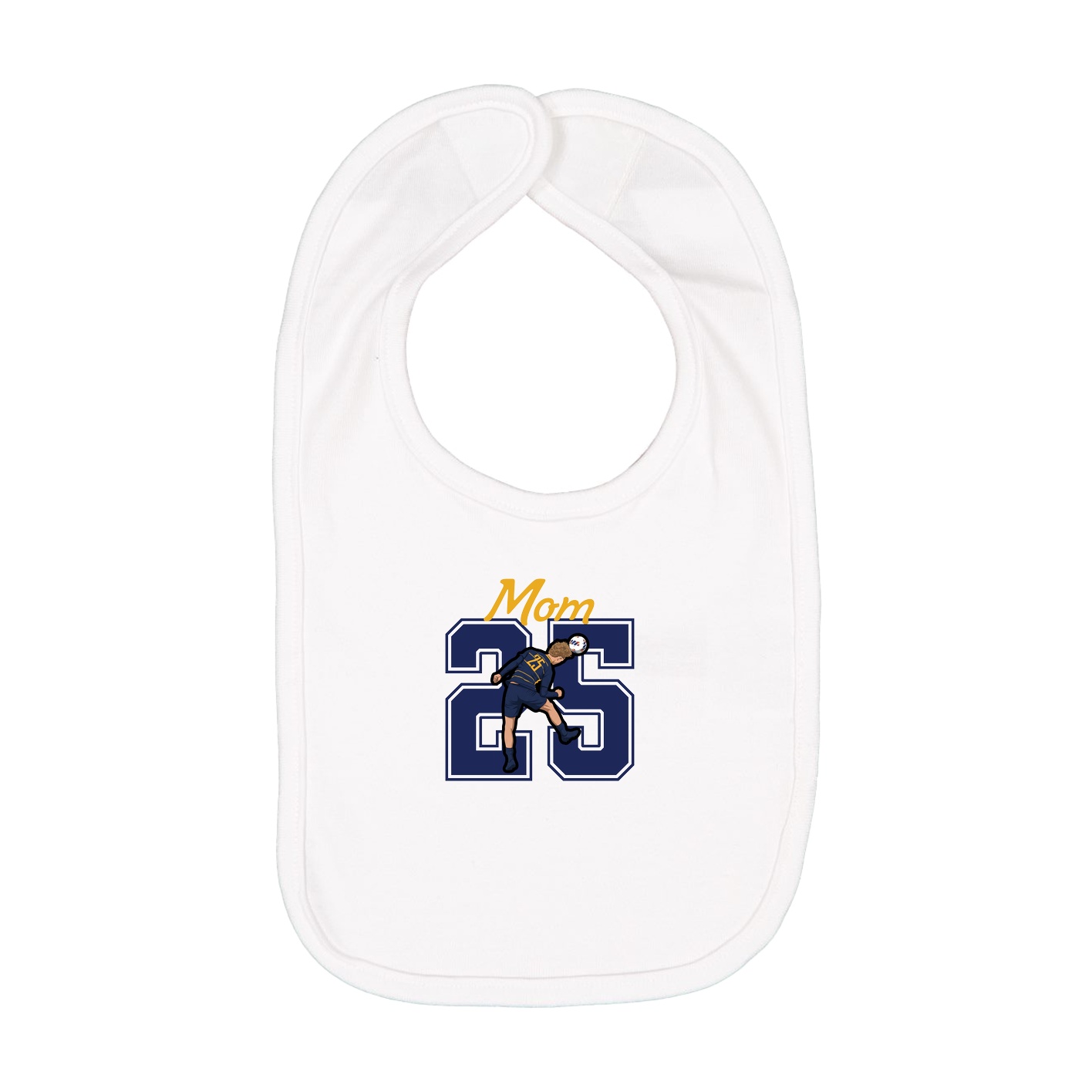Infant Bib — Mothers Day Shirsey in White