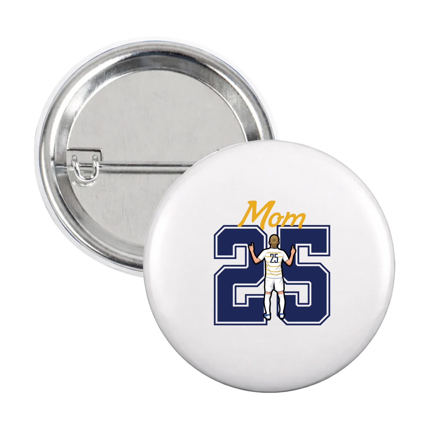 Game Day Button — Mothers Day Shirsey in White