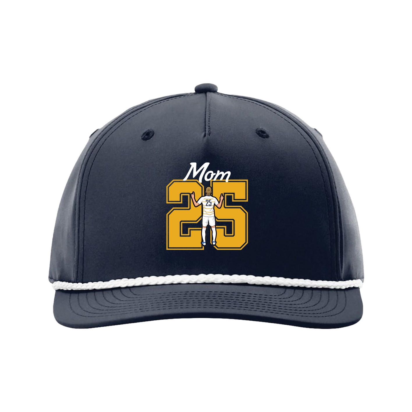 Five-Panel Classic Rope Cap — Mothers Day Shirsey in Navy