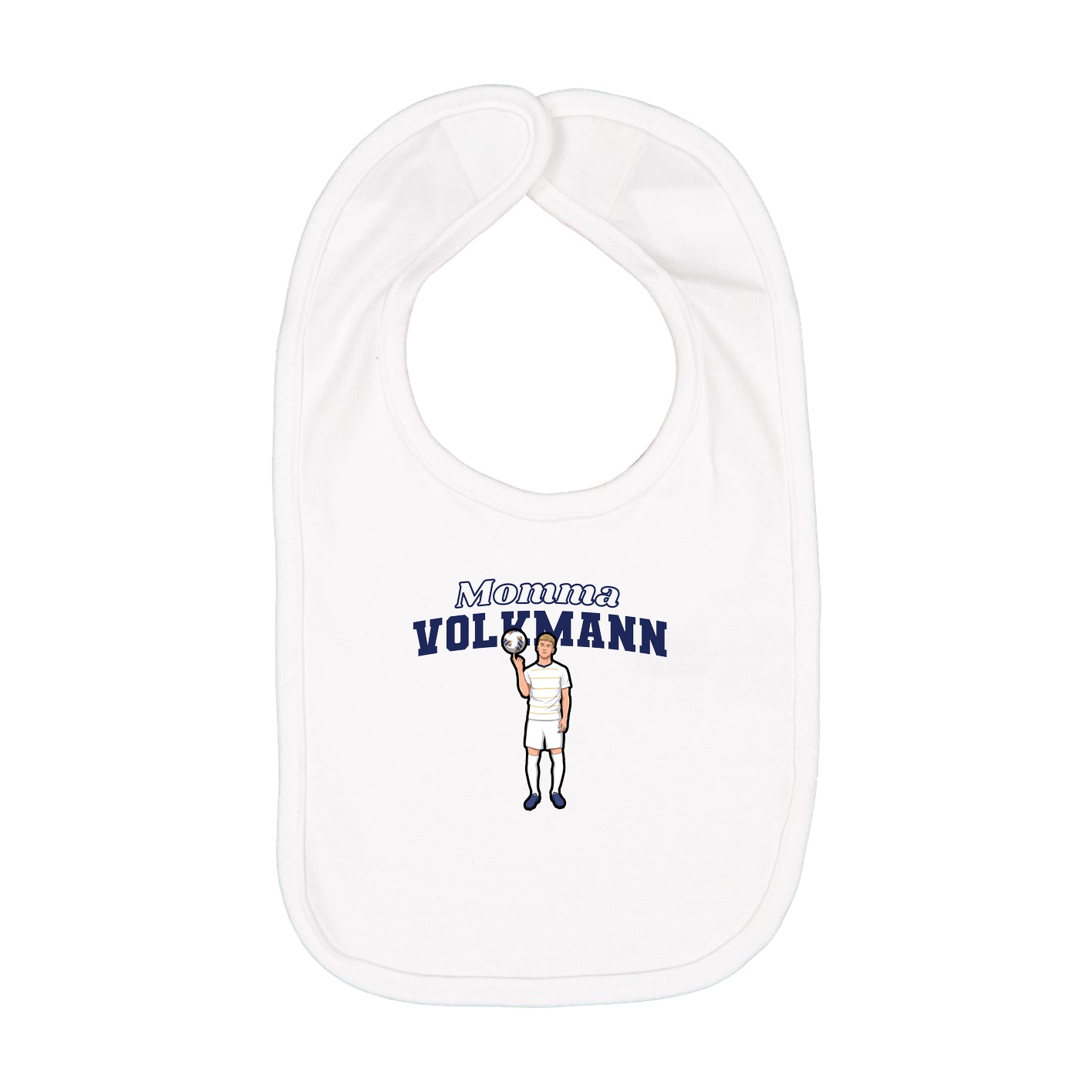 Infant Bib — Mothers Day Block in White