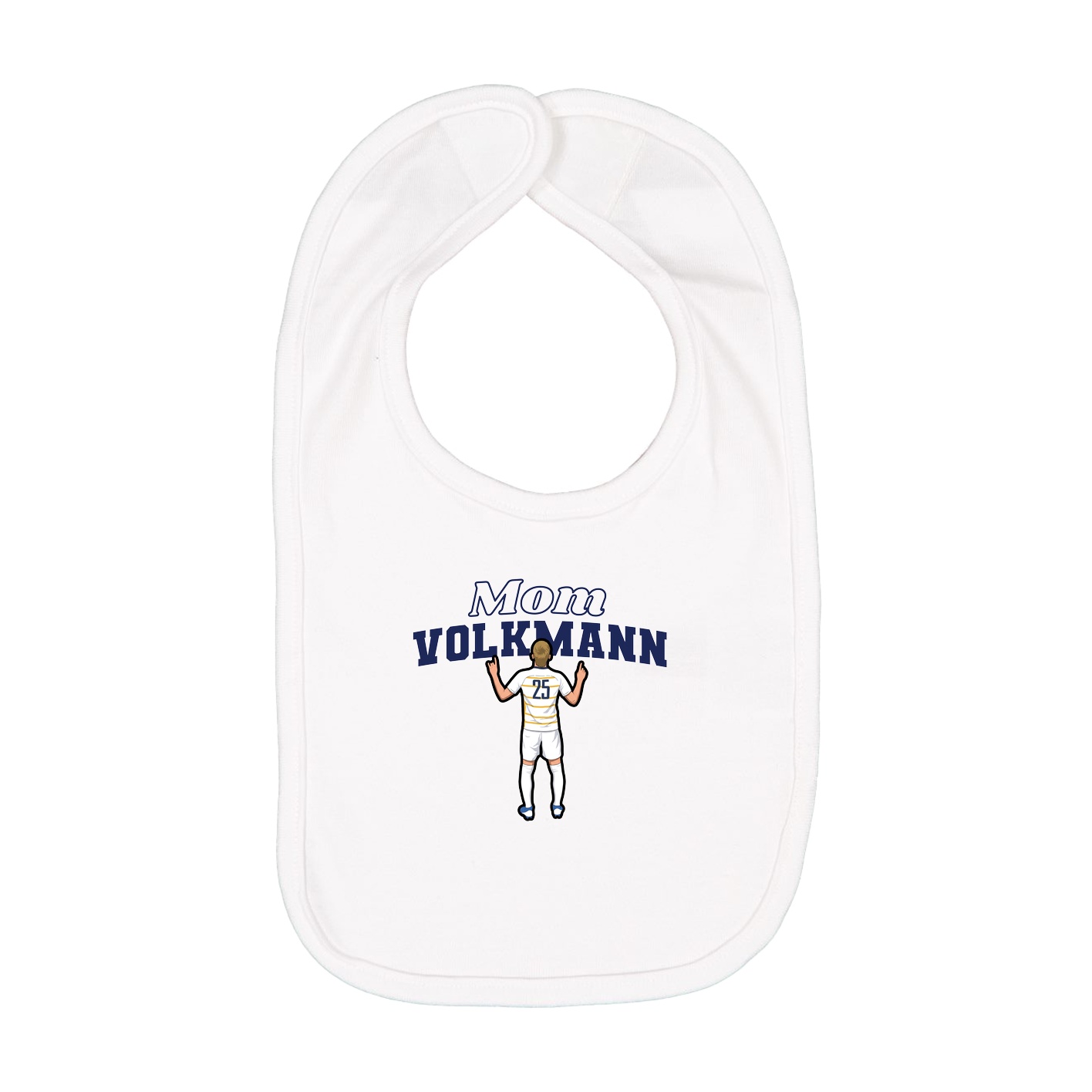 Infant Bib — Mothers Day Block in White