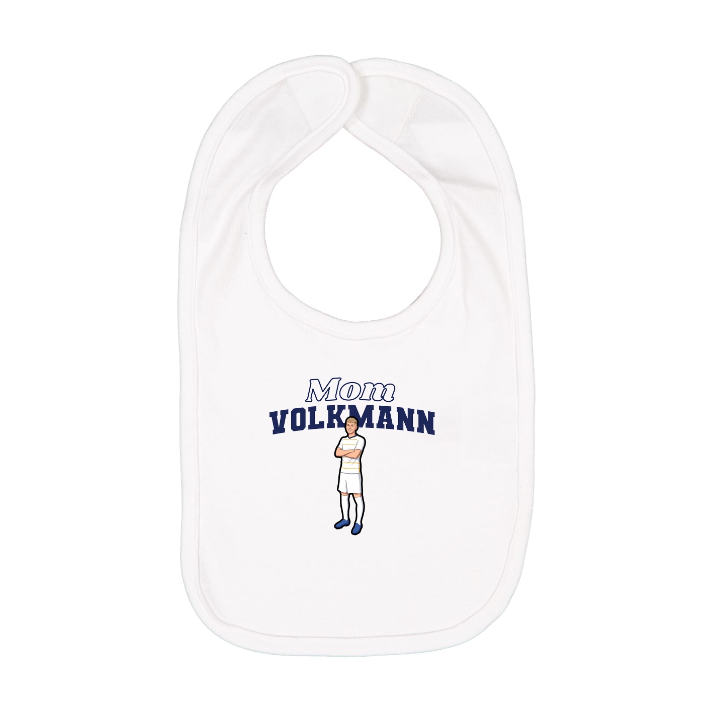 Infant Bib — Mothers Day Block in White