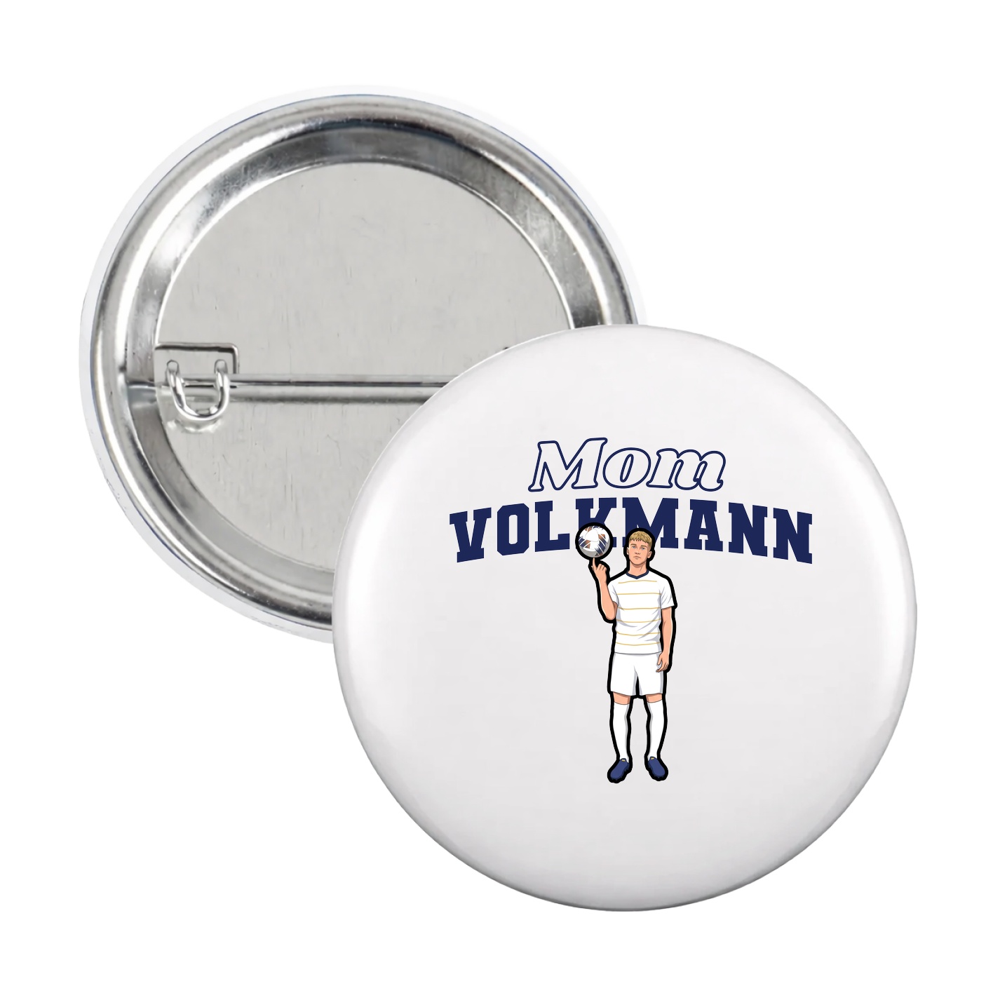 Game Day Button — Mothers Day Block in White