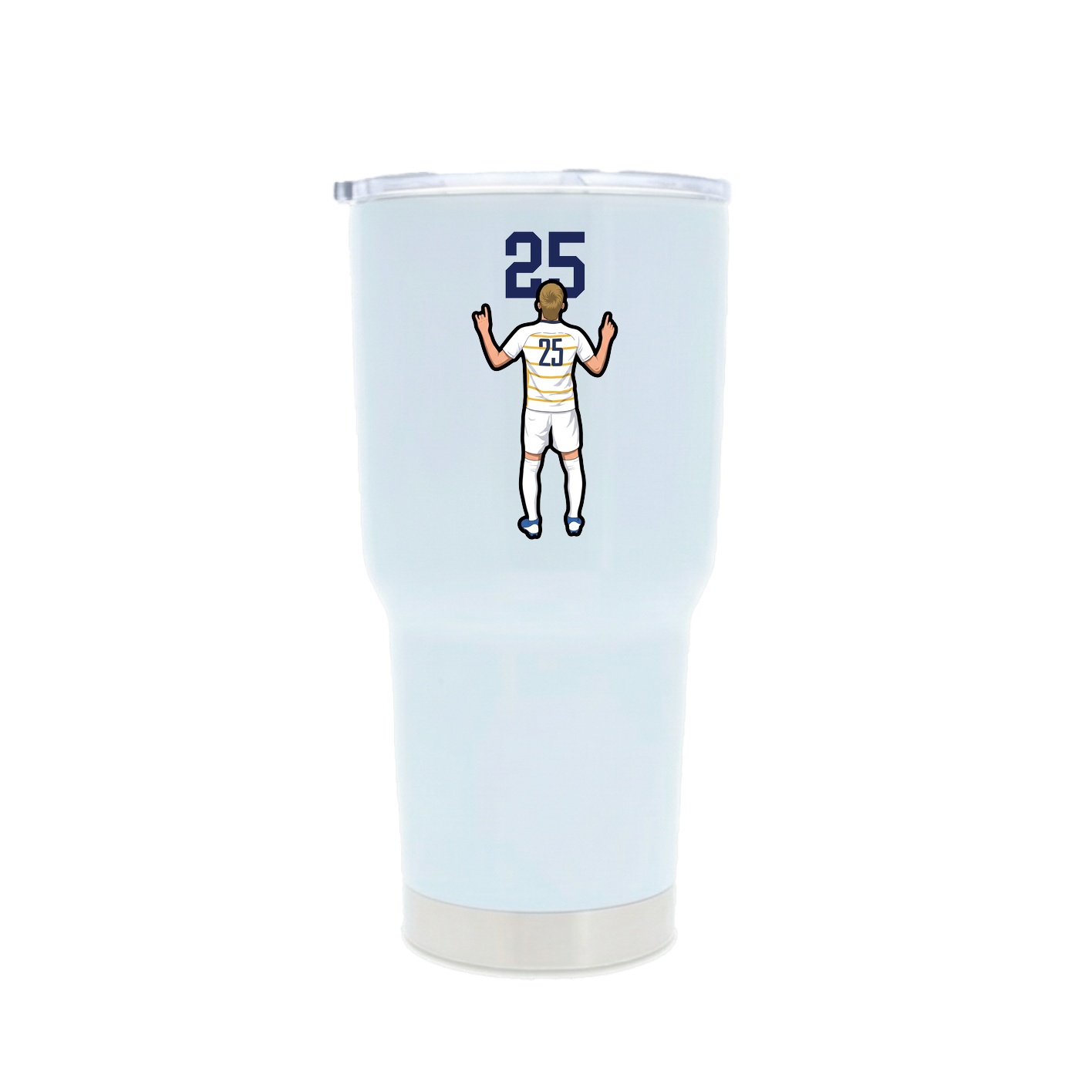 30oz Stainless Steel Tumbler — Number Top in White