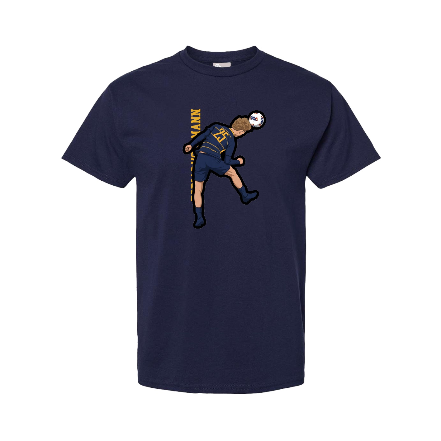 Youth Tee — Name Vertical in Navy