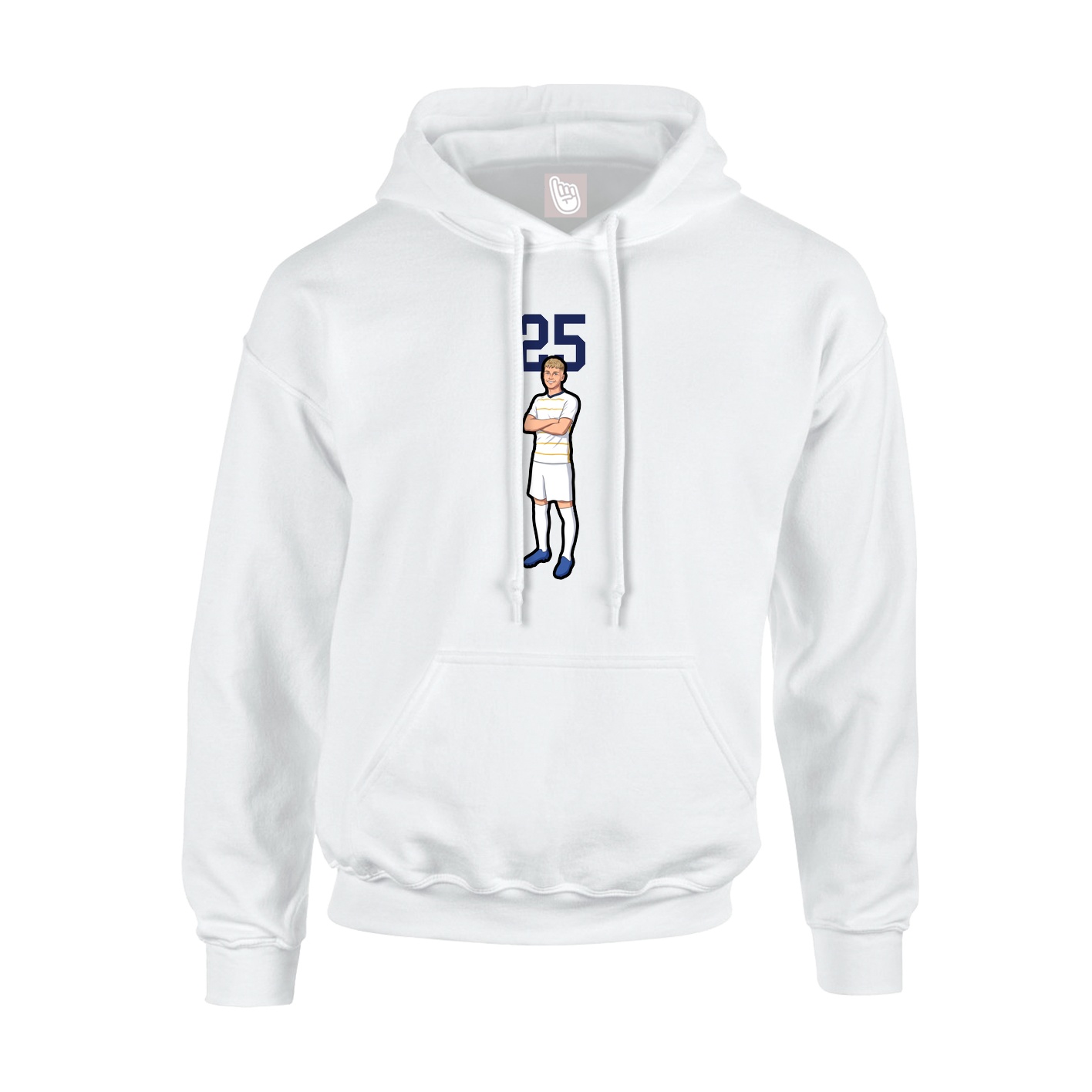 Hoodie — Number Top in White