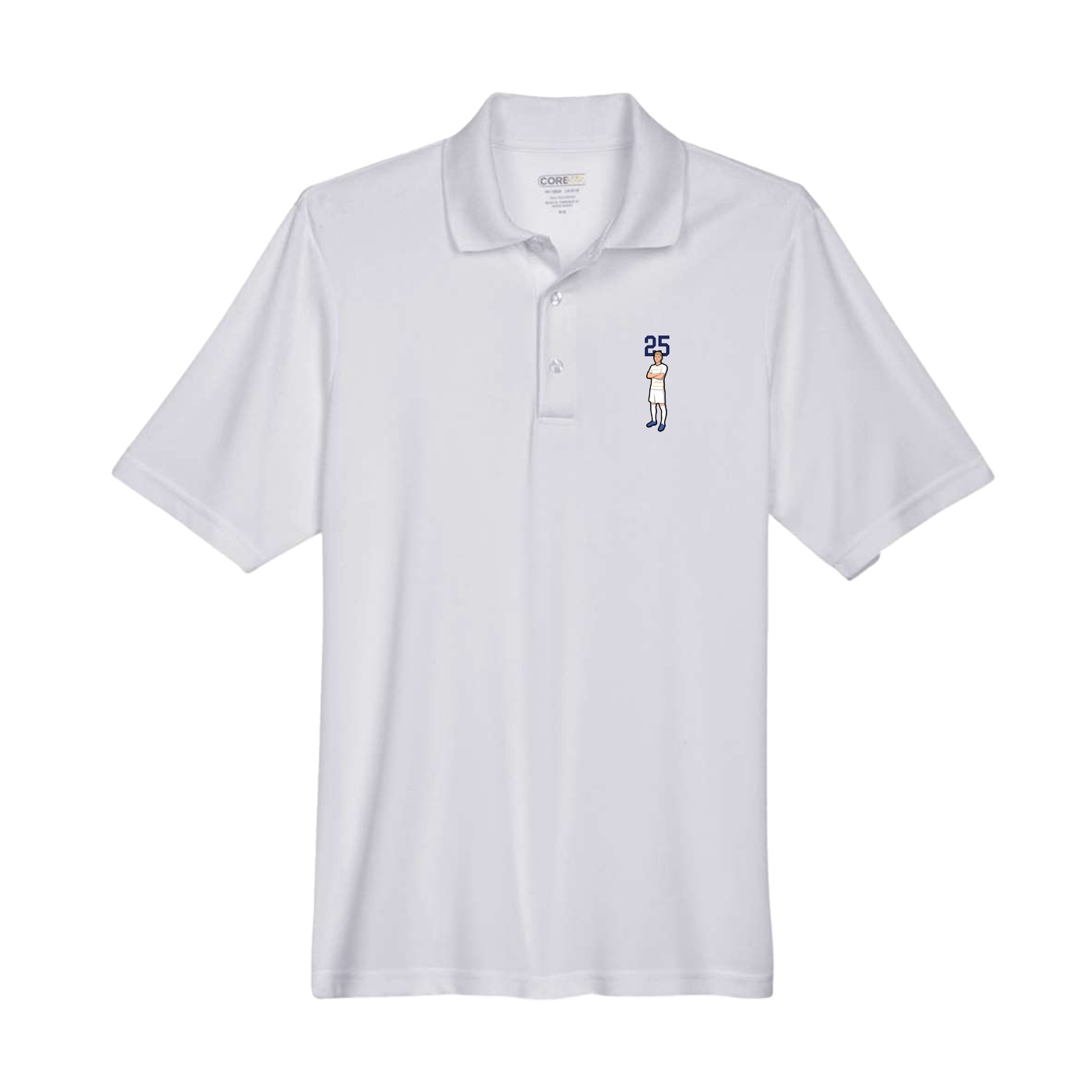 Performance Polo — Number Top in Grey