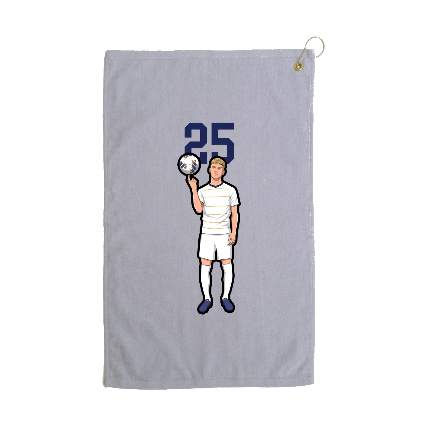 Golf Towel — Number Top in Grey