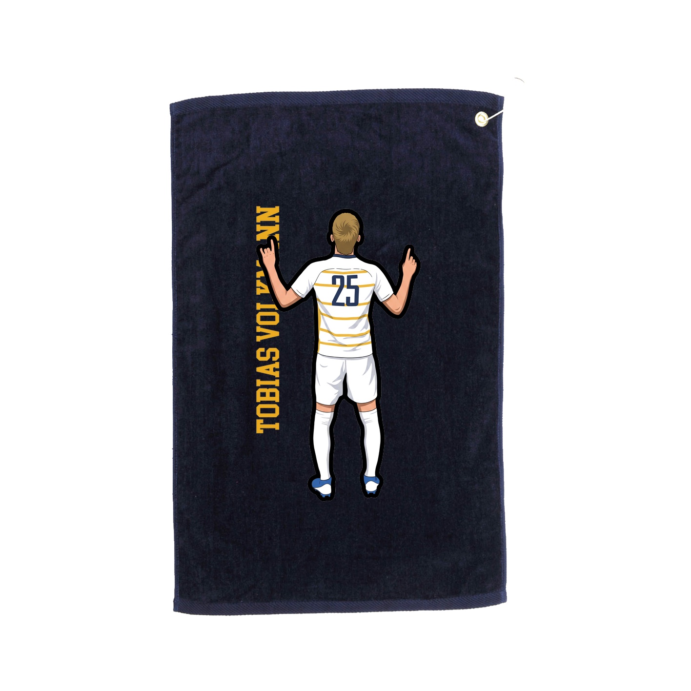 Golf Towel — Name Vertical in Navy