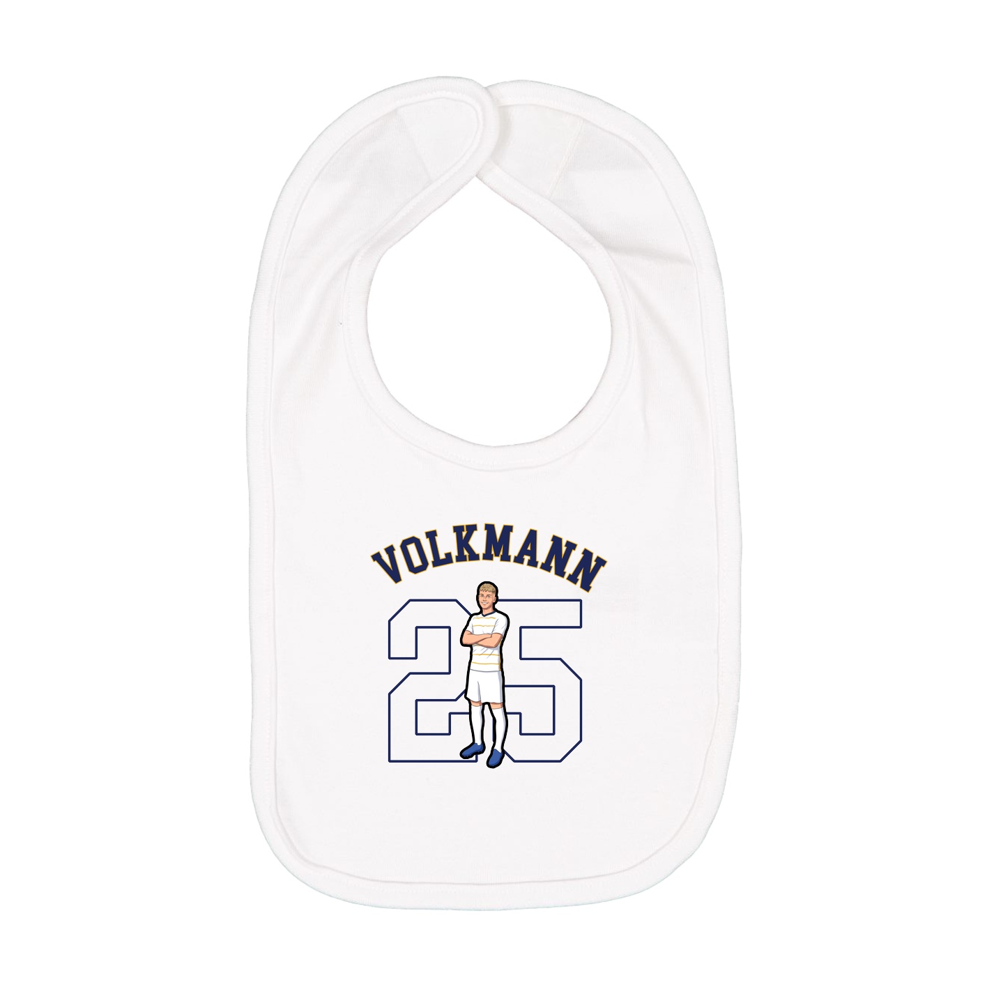Infant Bib — Shirsey Arch in White