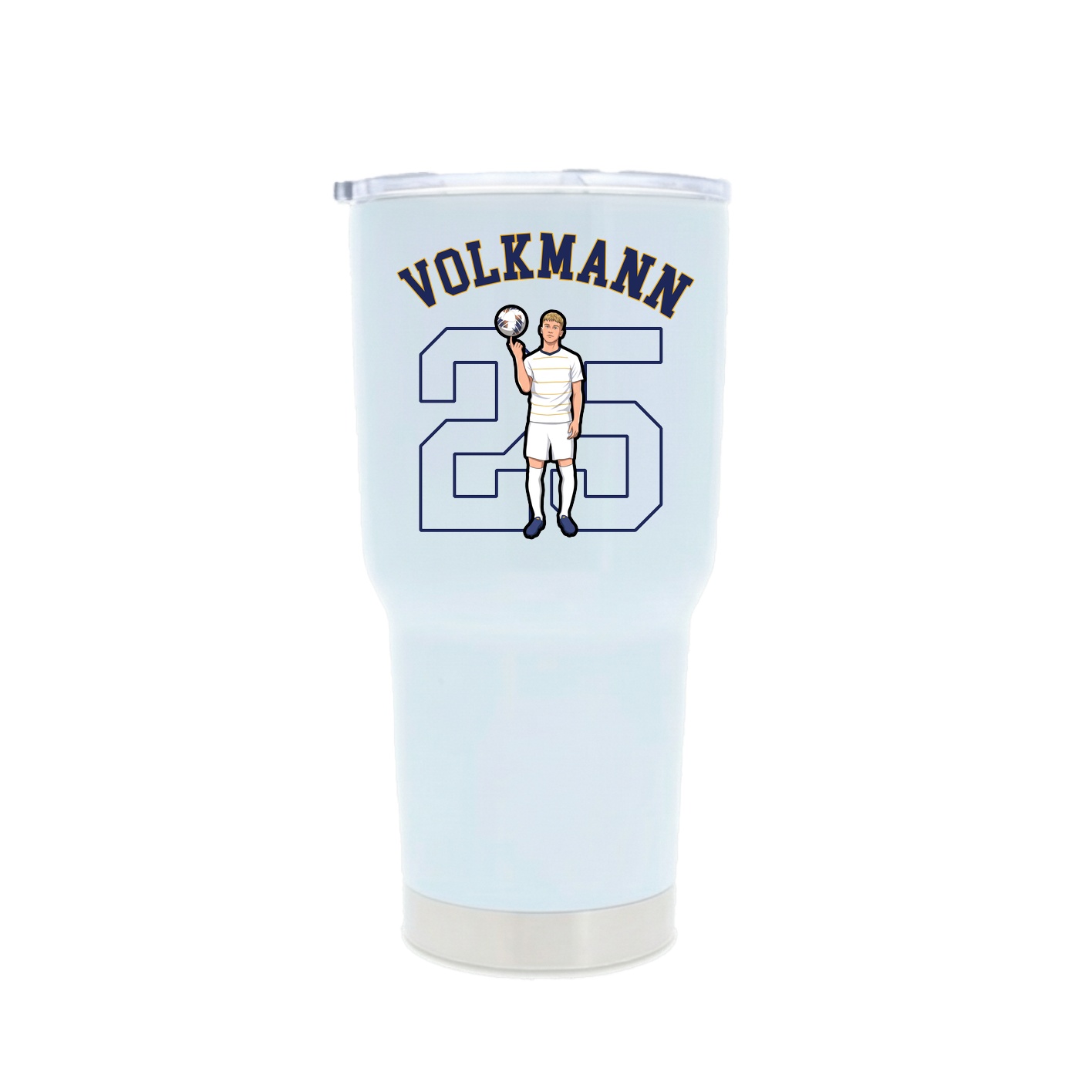 30oz Stainless Steel Tumbler — Shirsey Arch in White