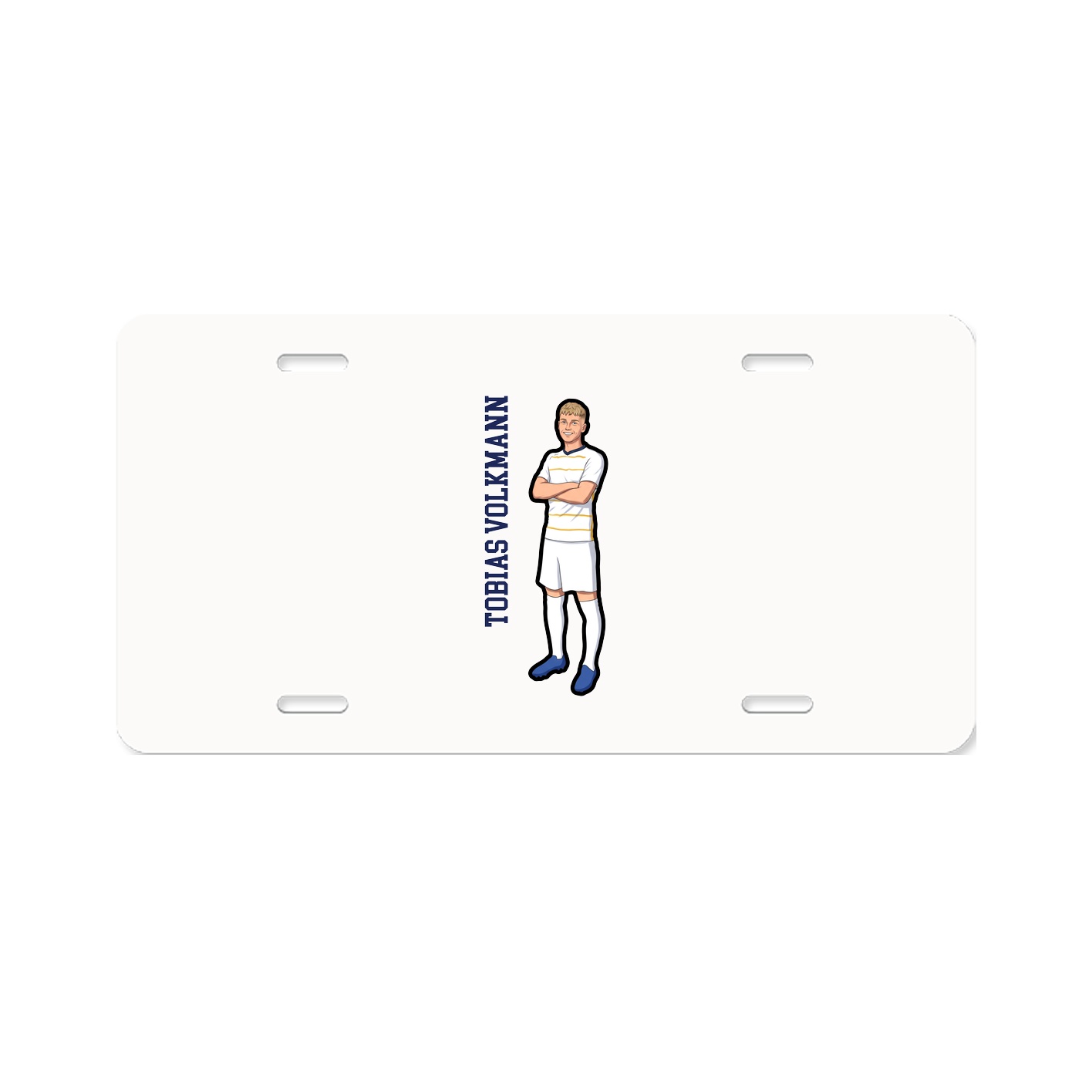 License Plate — Name Vertical in Classic