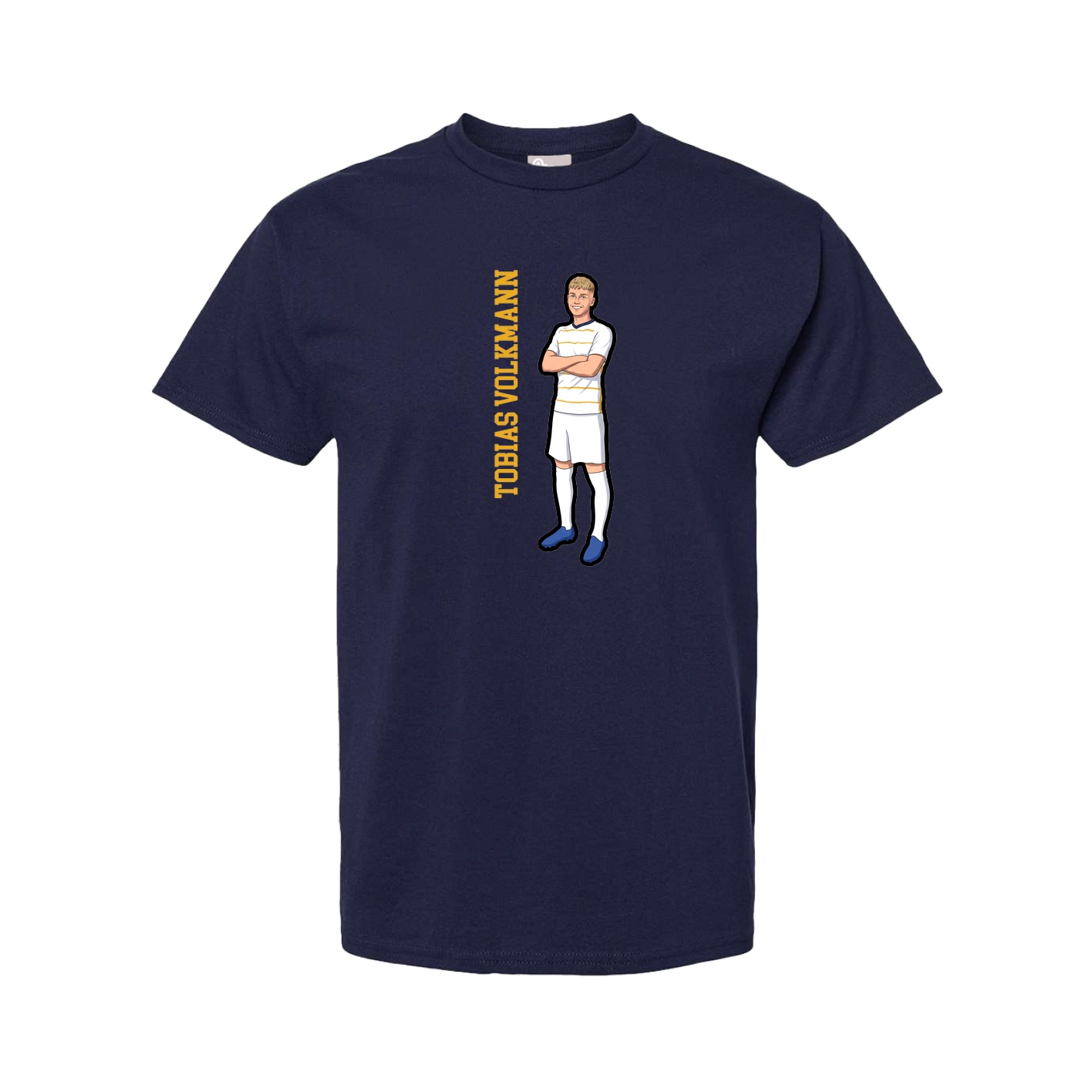 Youth Tee — Name Vertical in Navy