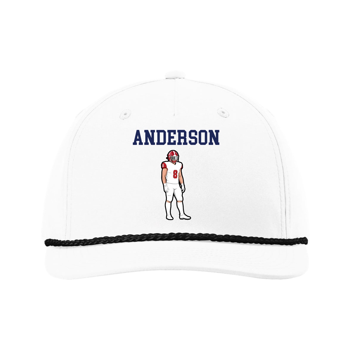 Five-Panel Classic Rope Cap — Shirsey in White