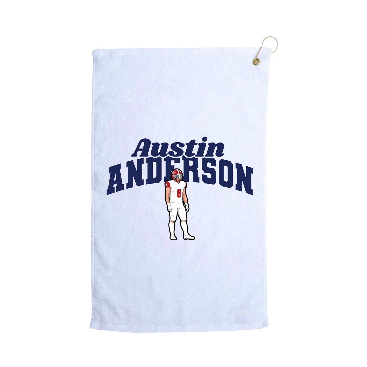 Golf Towel — Signature Arch in White