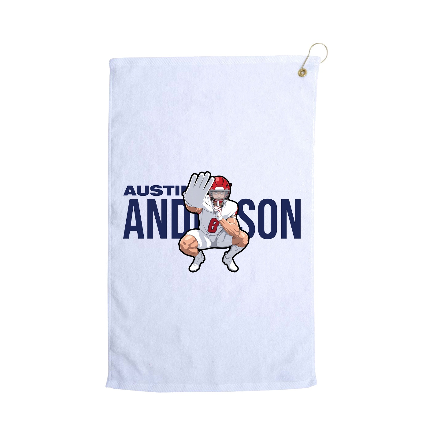 Golf Towel — Player Name in White