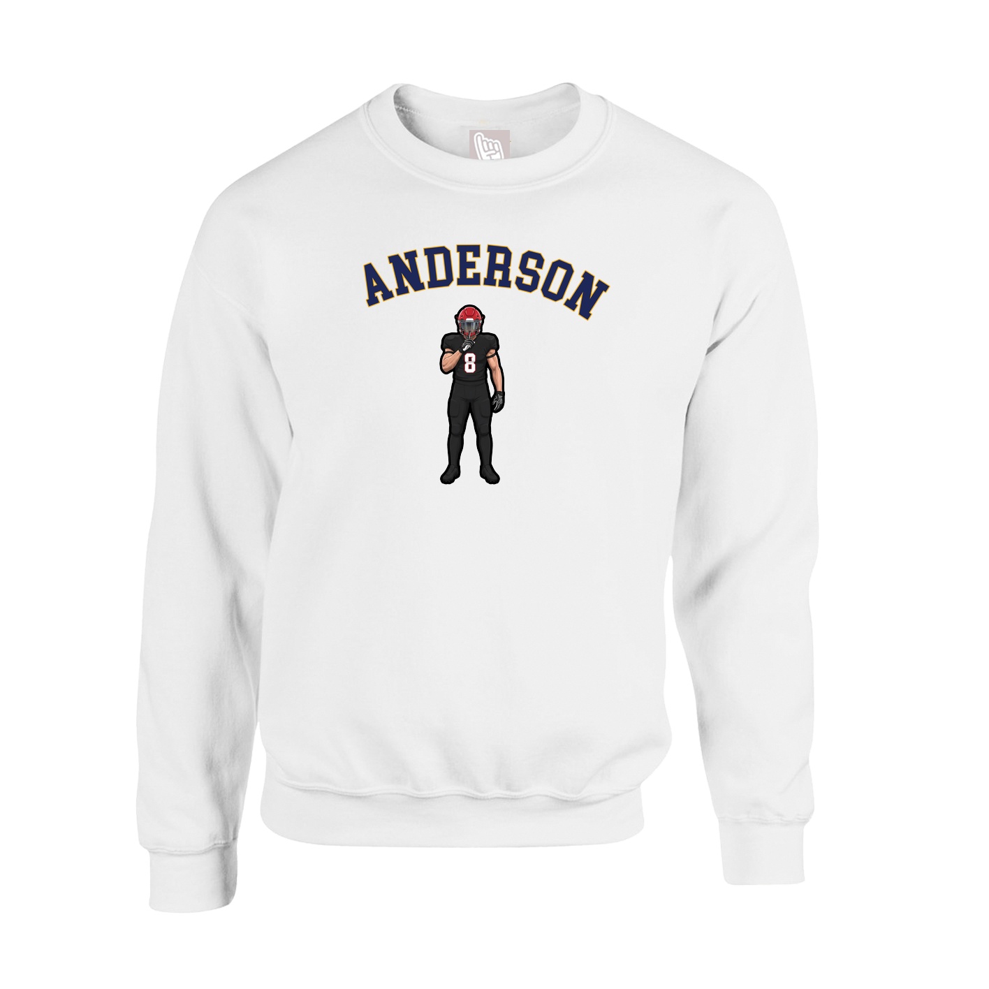 Fleece Crew — Shirsey Arch in White