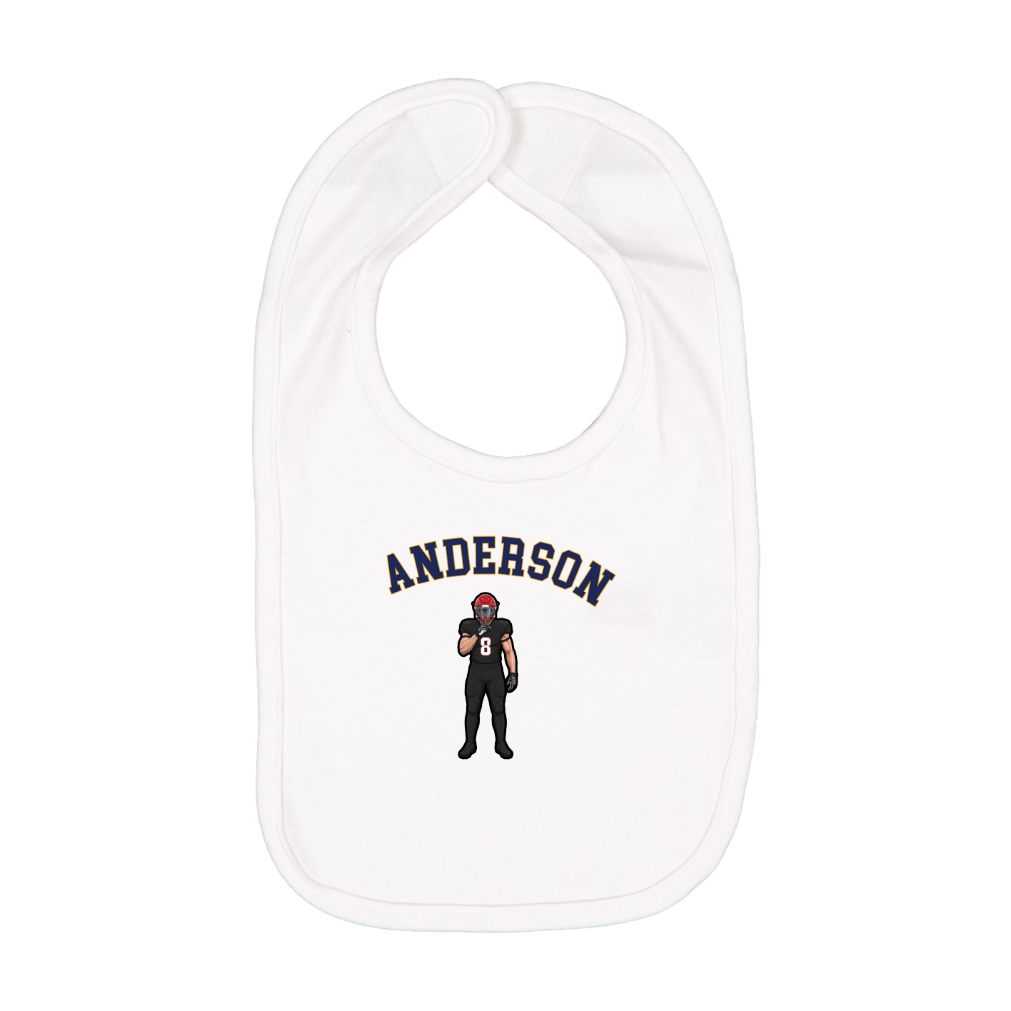 Infant Bib — Shirsey Arch in White