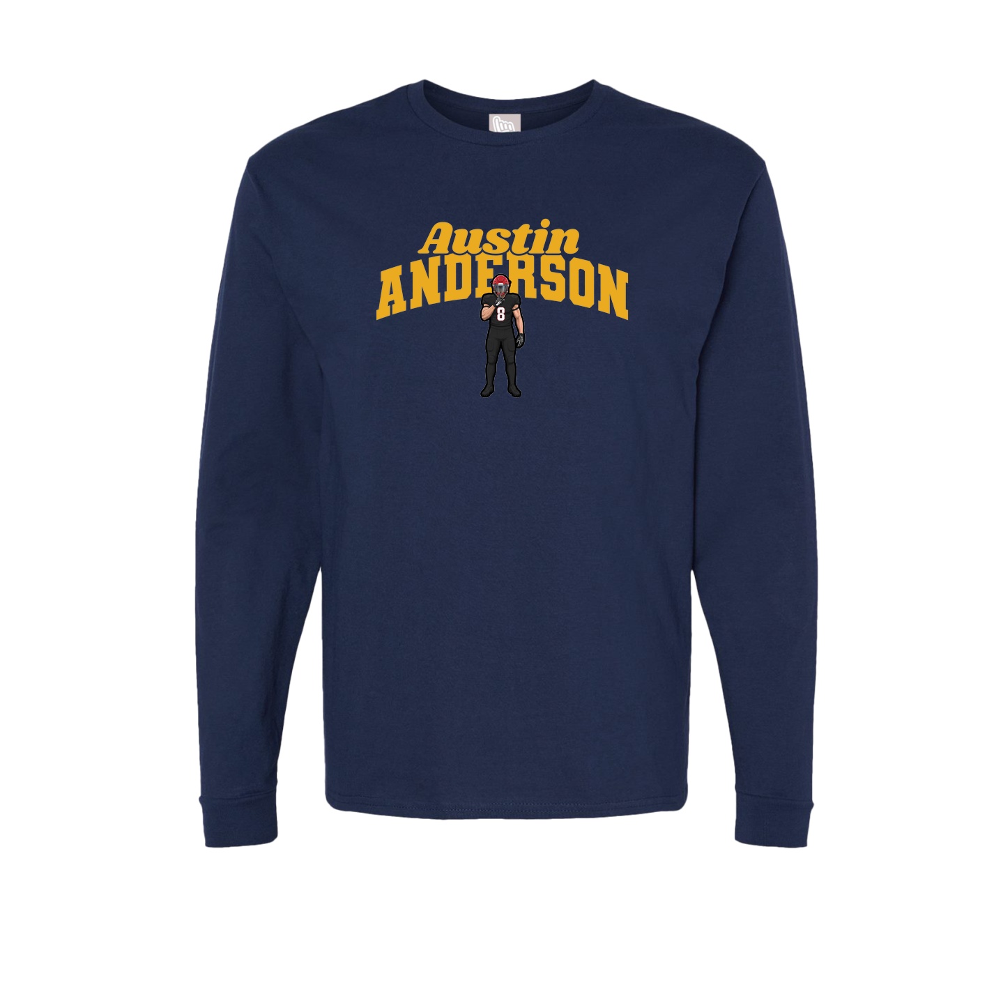 Long Sleeve Tee — Signature Arch in Navy