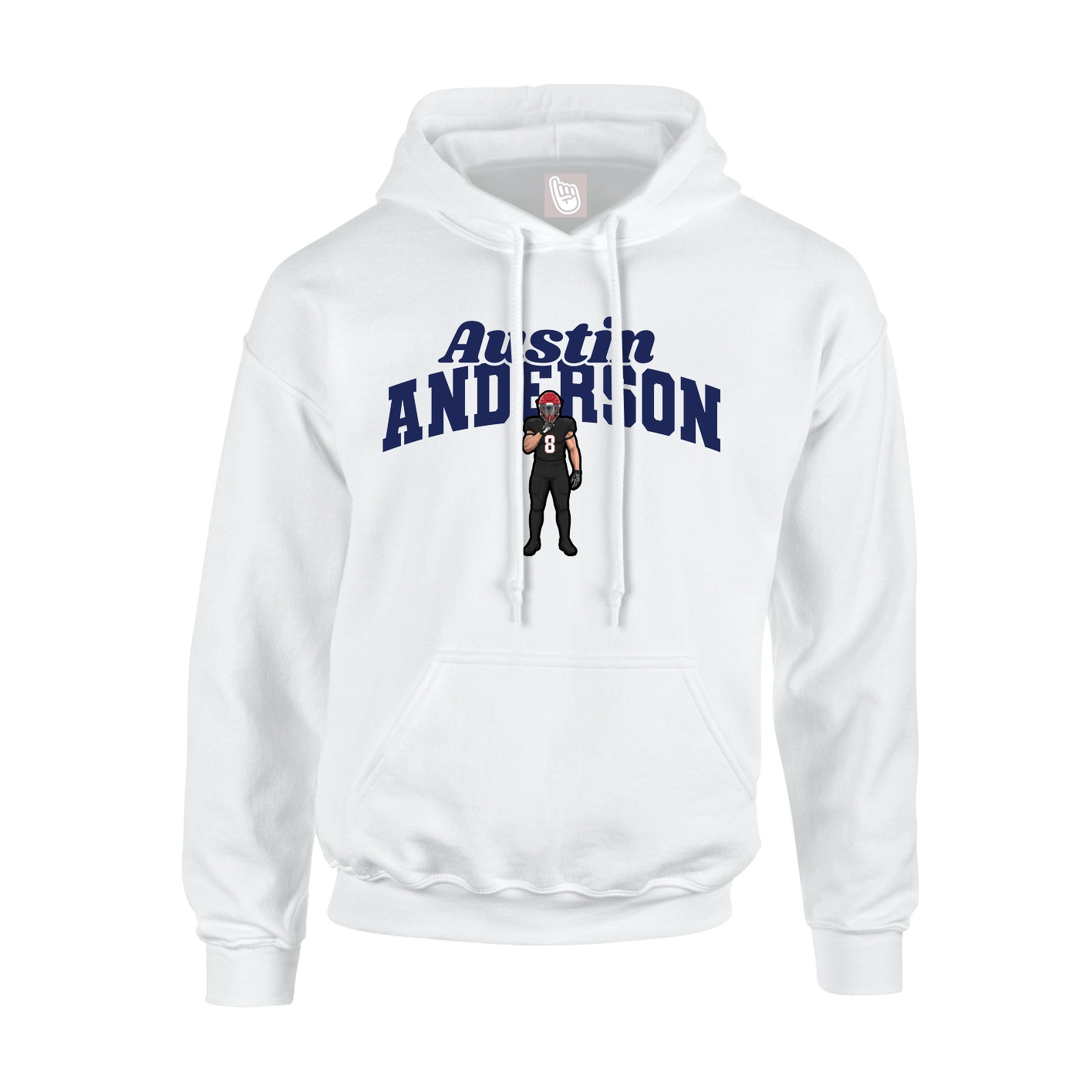 Hoodie — Signature Arch in White
