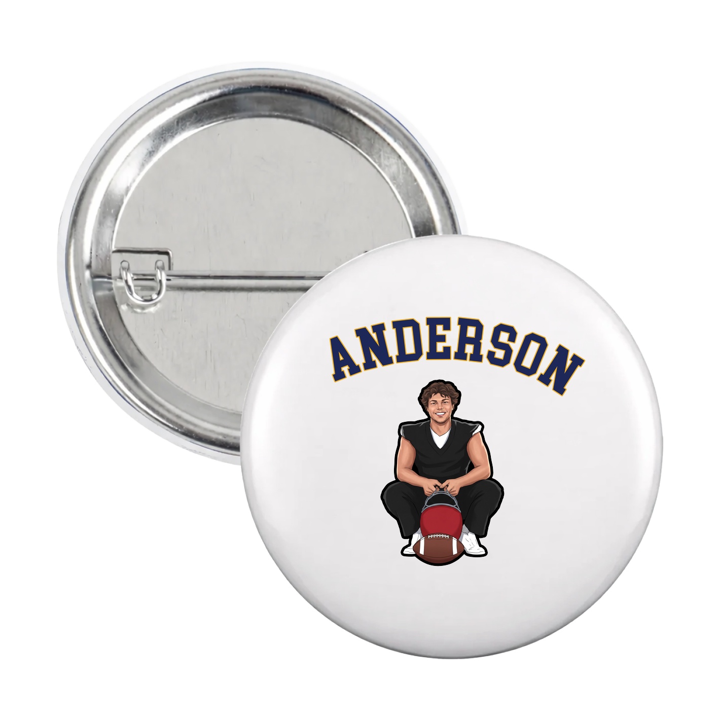 Game Day Button — Shirsey Arch in White
